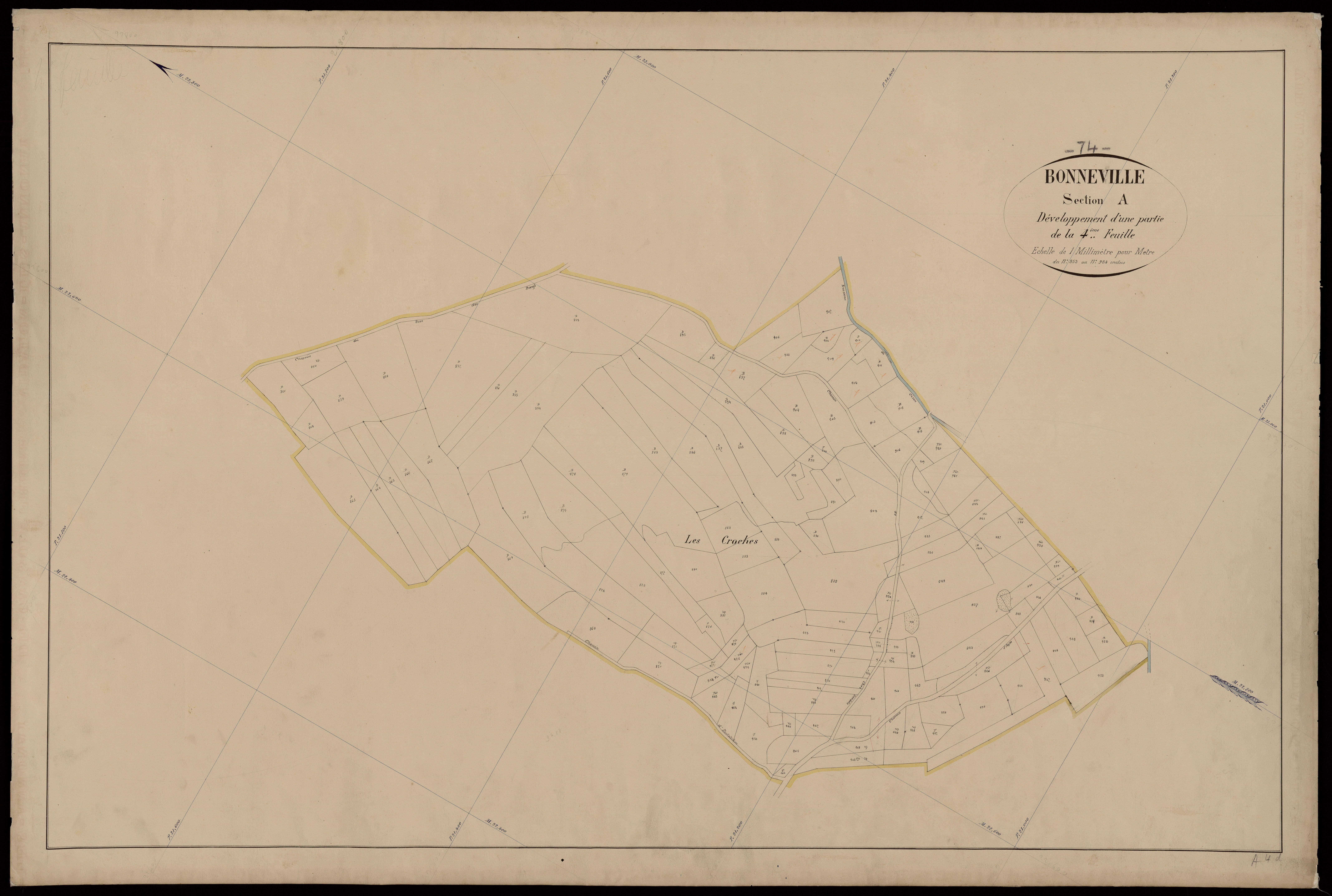 3 P 3 2935 - Feuille n° , parcelles n° 1049 à 1363 - 1868