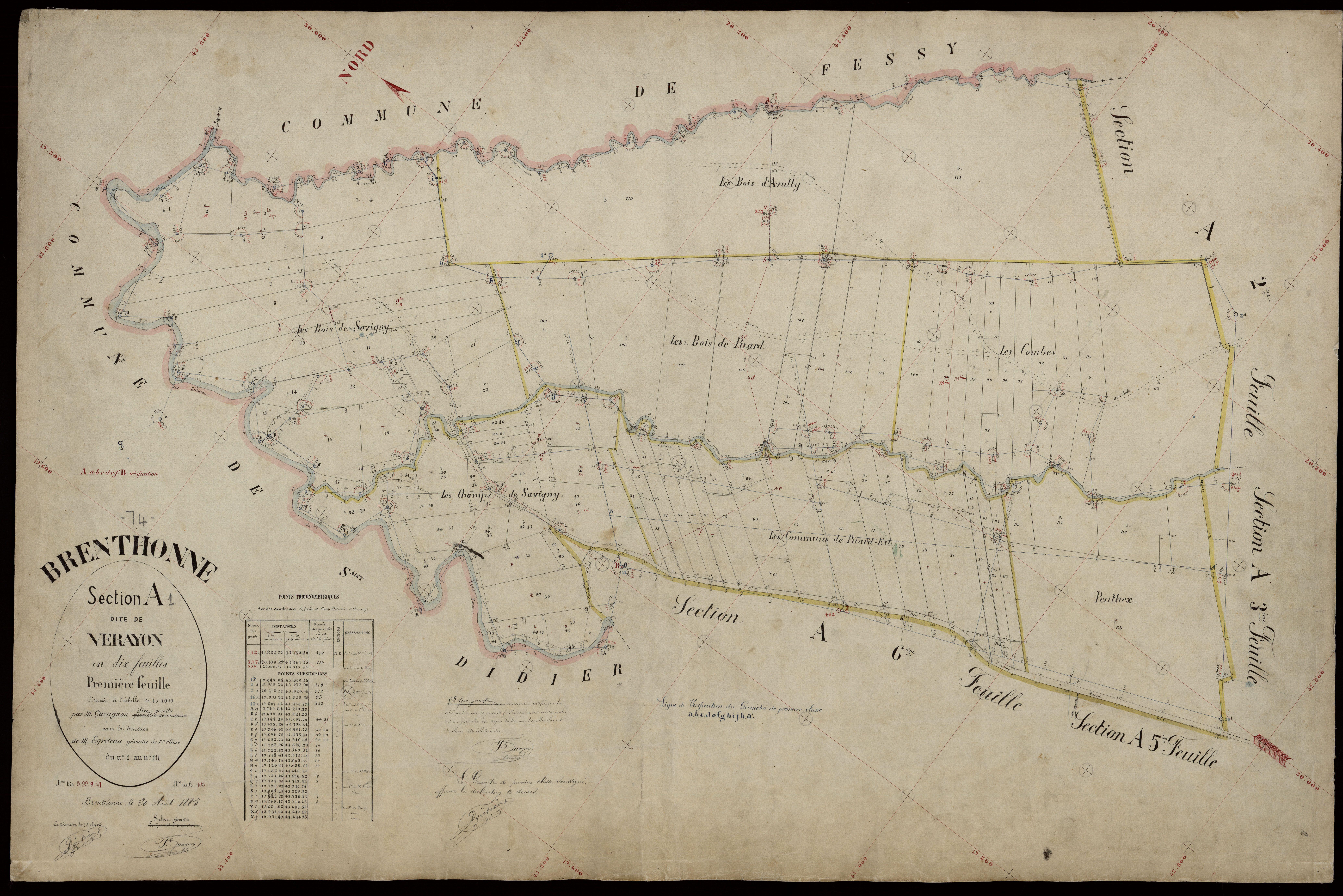 3 P 3 3039 - Feuille n° 2, parcelles n° 112 à 191 - 20 août 1885
