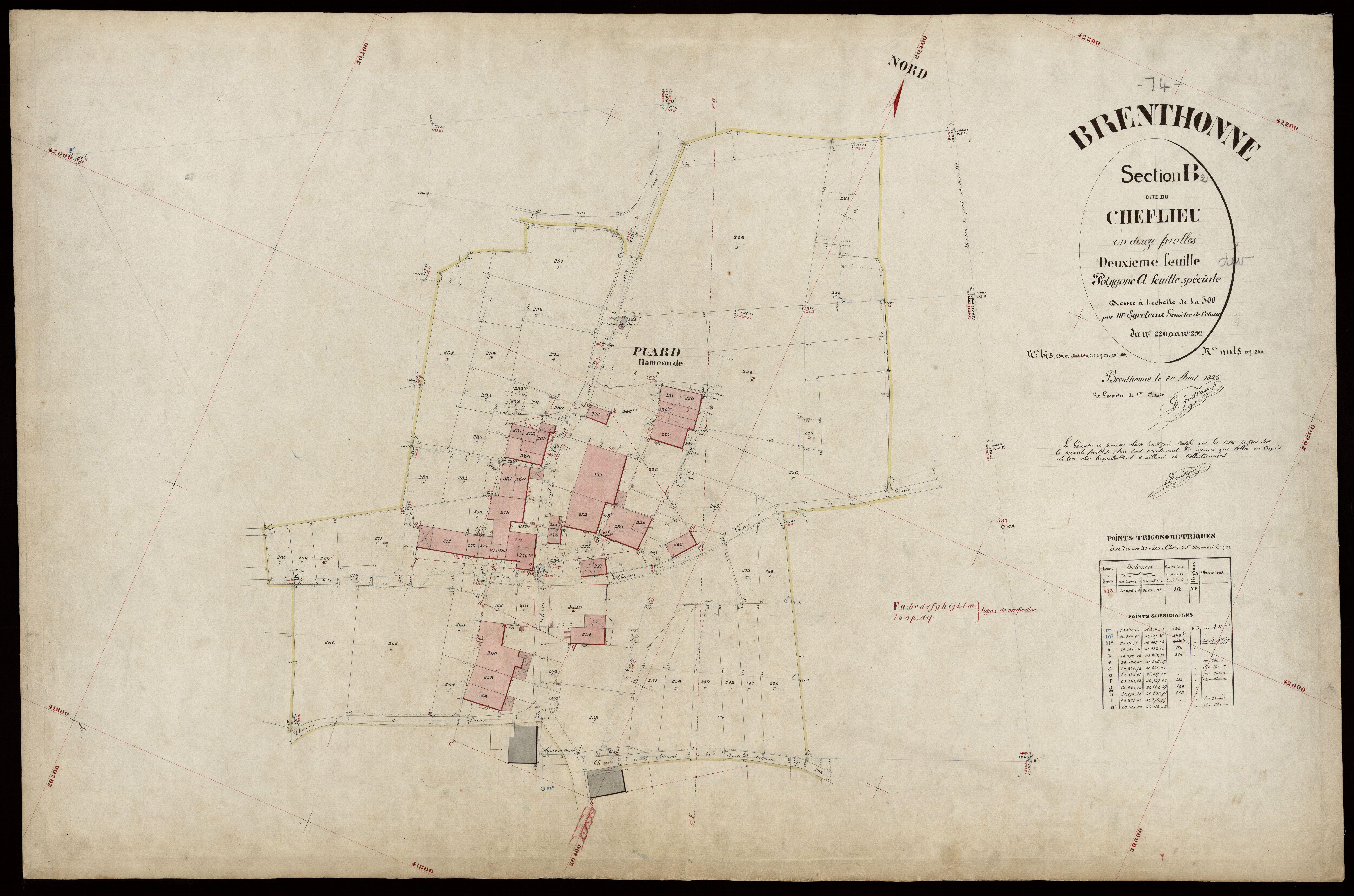 3 P 3 3051 - Feuille n° 3, parcelles n° 398 à 478 -