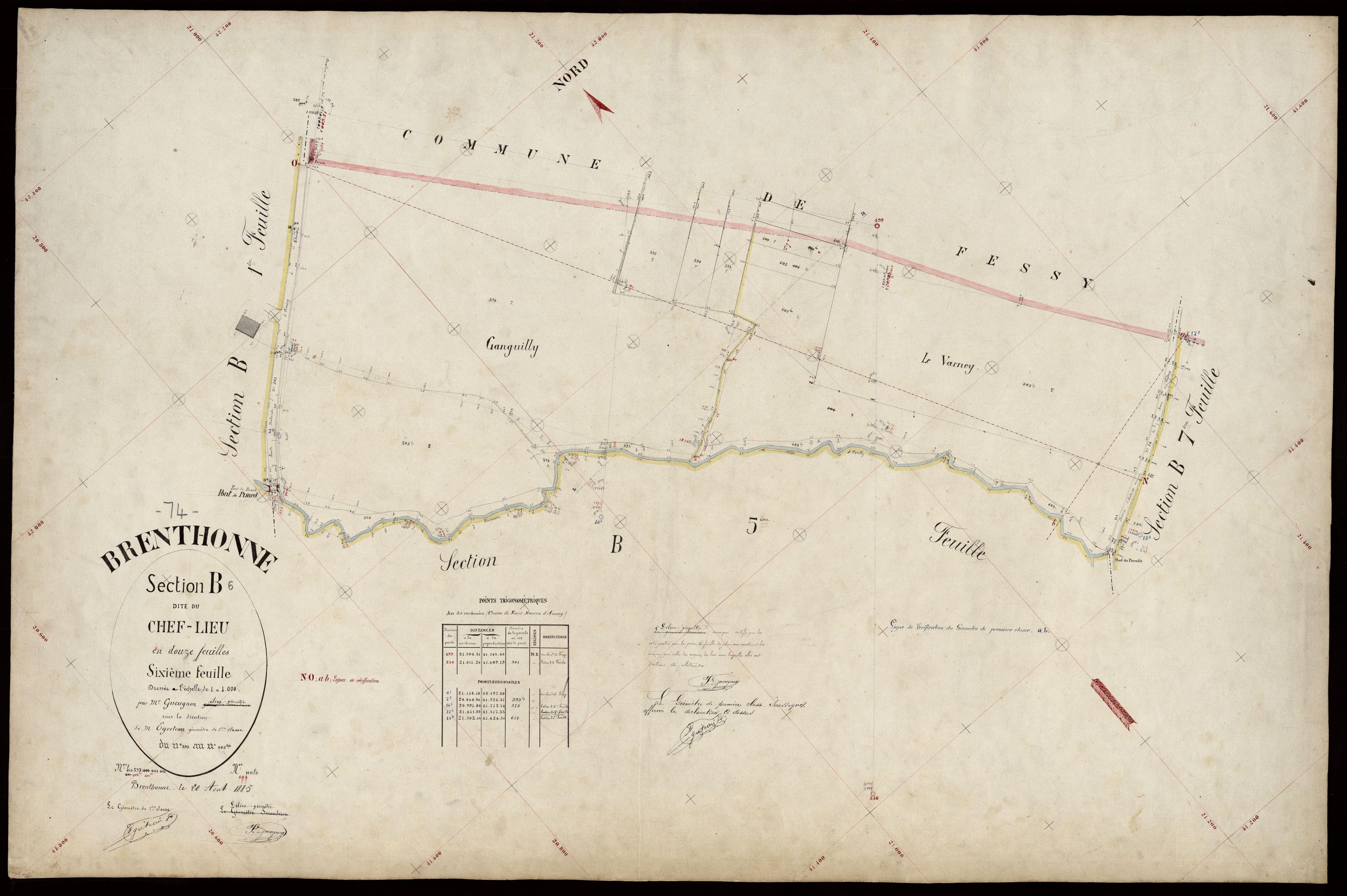 3 P 3 3055 - Feuille n° 7, parcelles n° 606 à 739 -