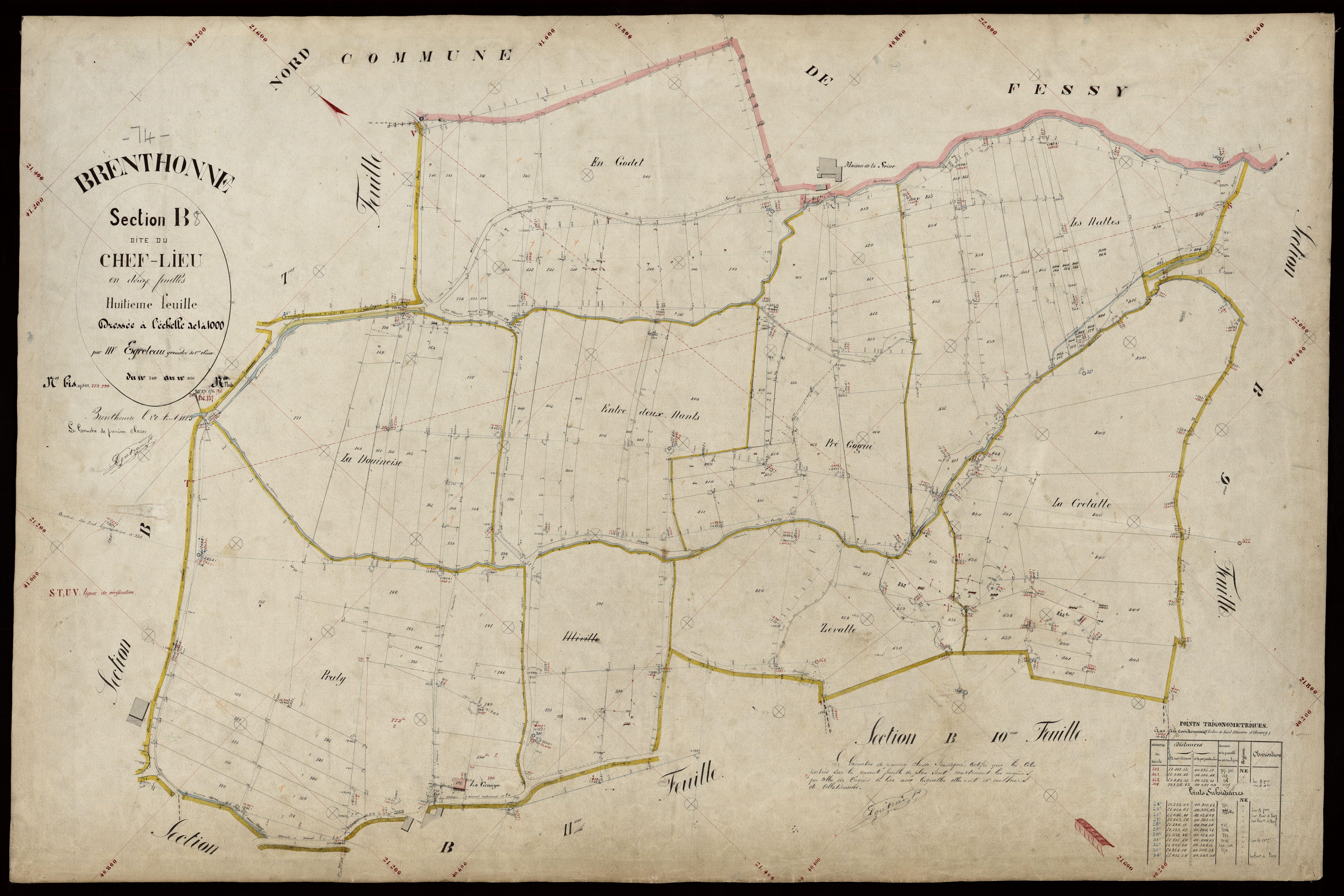 3 P 3 3057 - Feuille n° 9, parcelles n° 877 à 943 - 20 août 1885