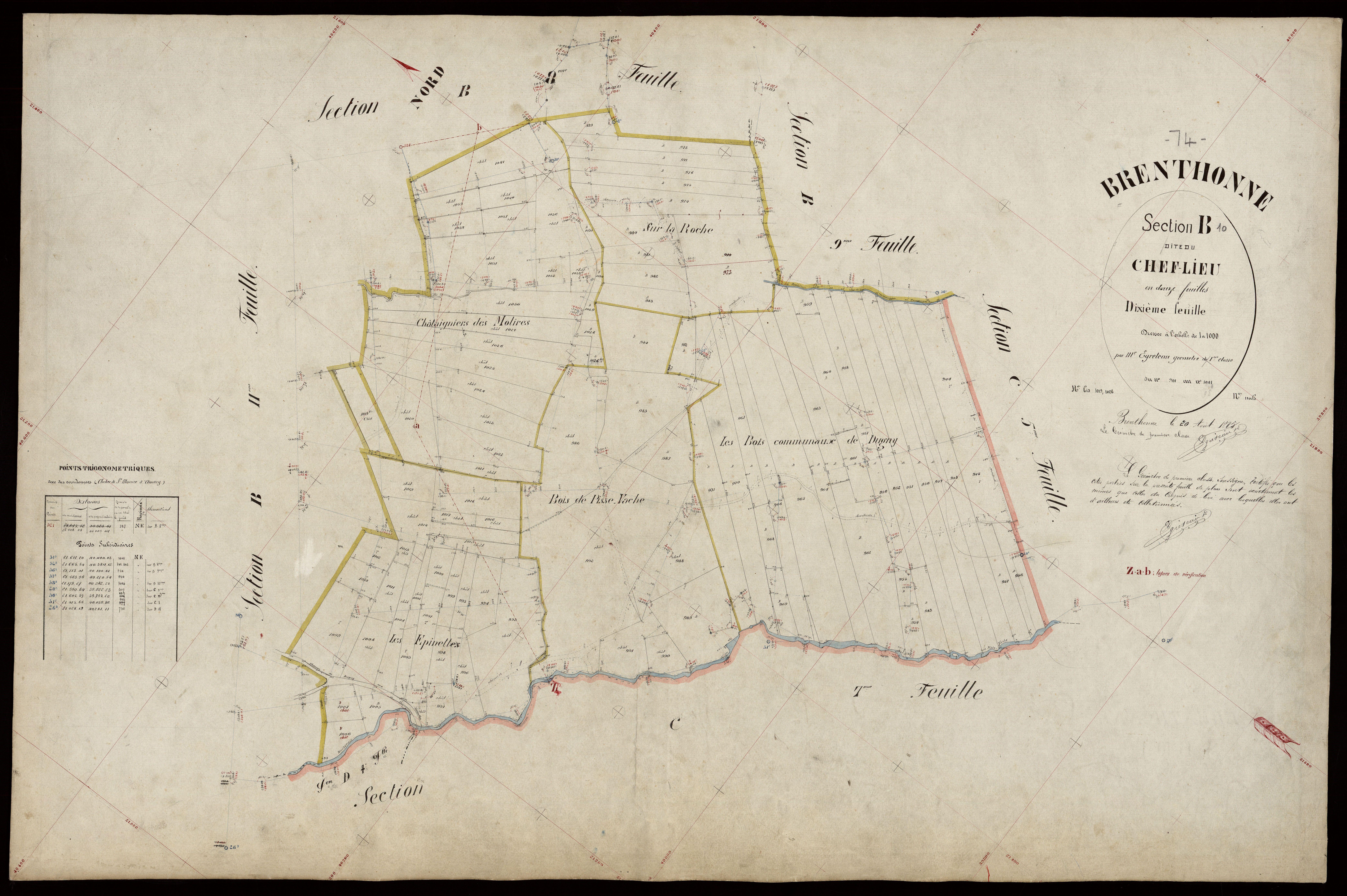 3 P 3 3059 - Feuille n° 11, parcelles n° 1042 à 1247 - 20 août 1885
