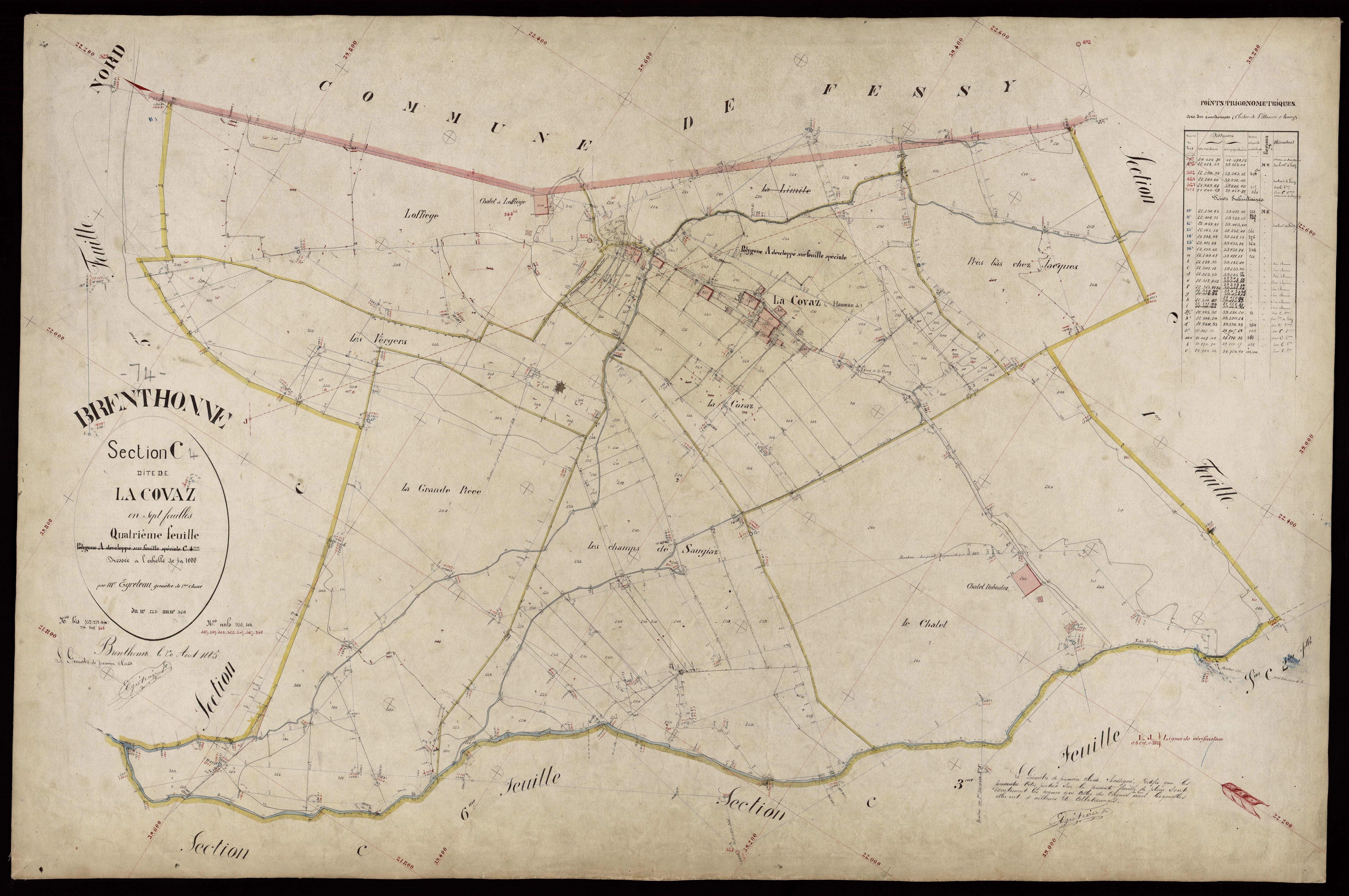3 P 3 3065 - Feuille n° 4 bis, parcelles n° 280 à 342 - 22 mai 1886