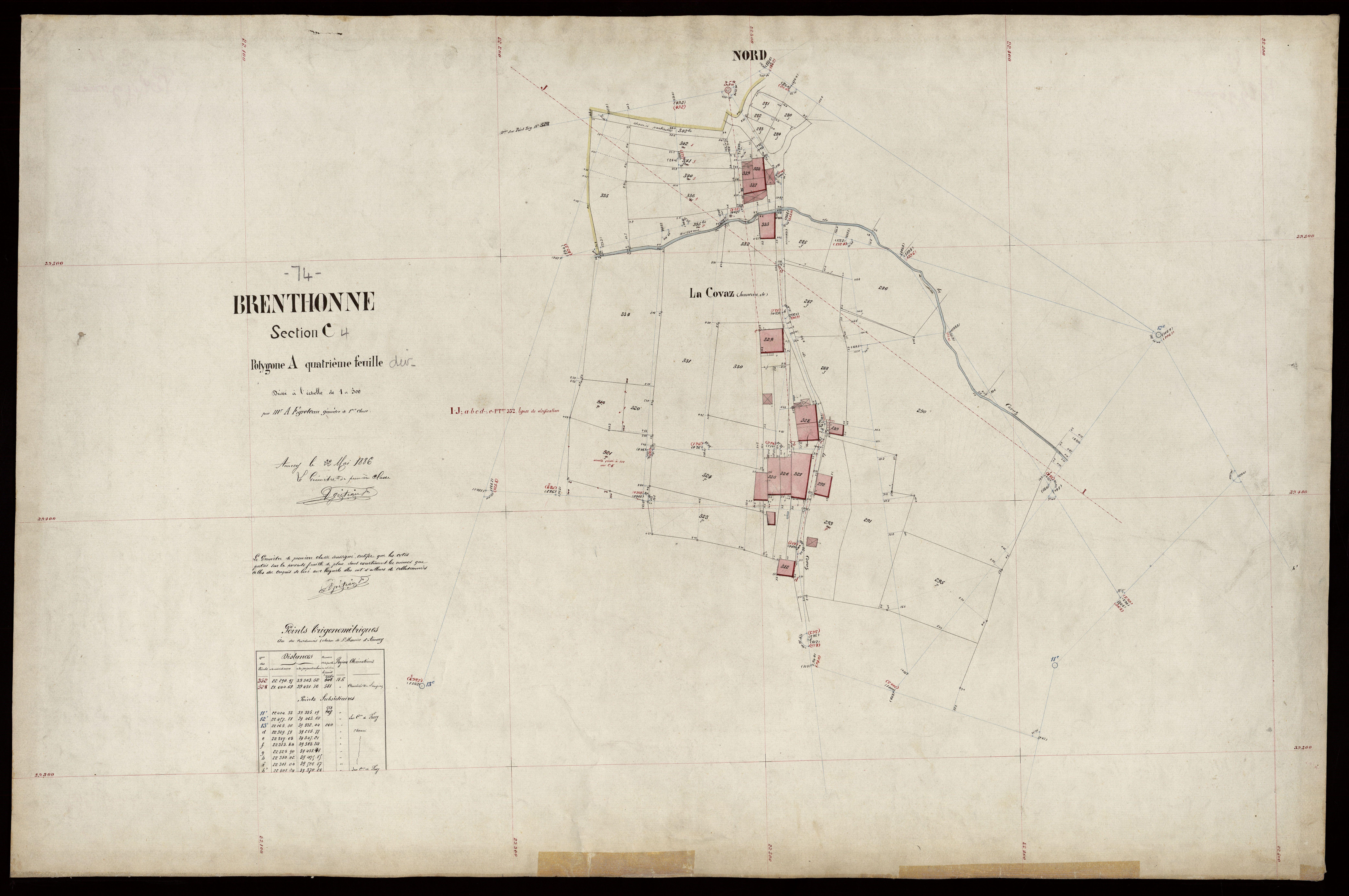 3 P 3 3066 - Feuille n° , parcelles n° 377 à 10 - 20 août 1885