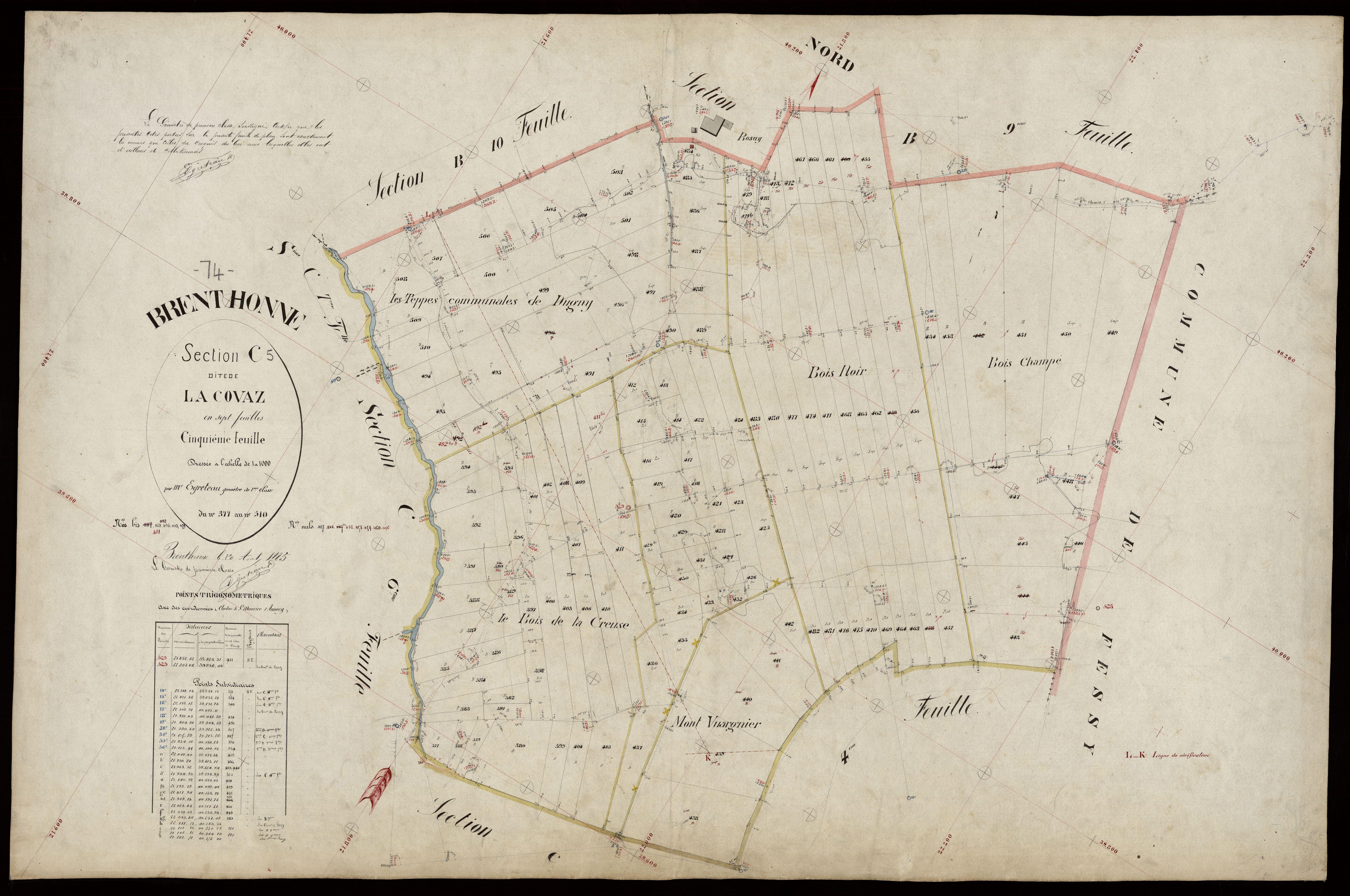 3 P 3 3067 - Feuille n° 6, parcelles n° 11 à 749 -