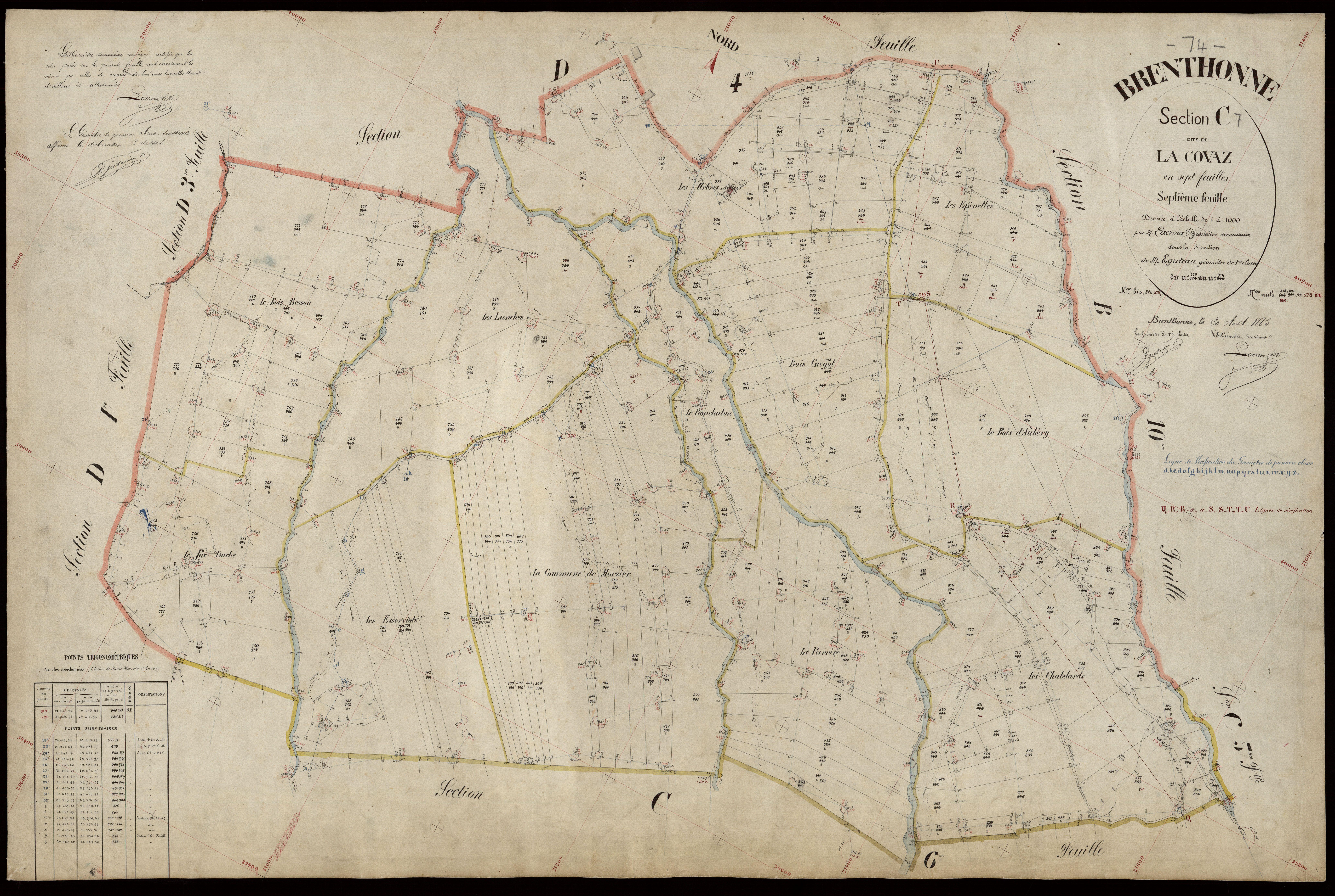 Section D : Vigny - 1885