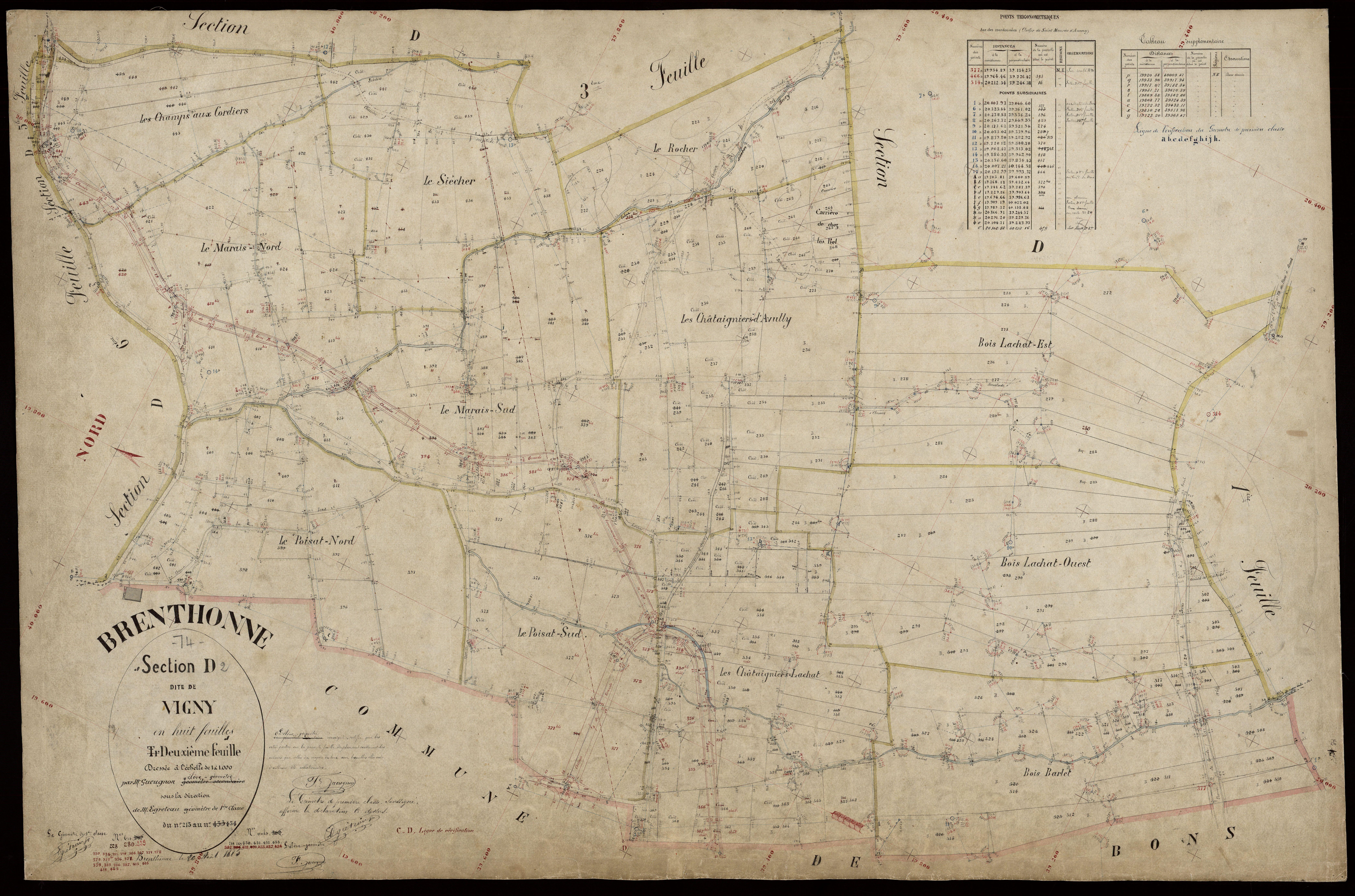 3 P 3 3071 - Feuille n° 3, parcelles n° 4 à 626 - 20 août 1885