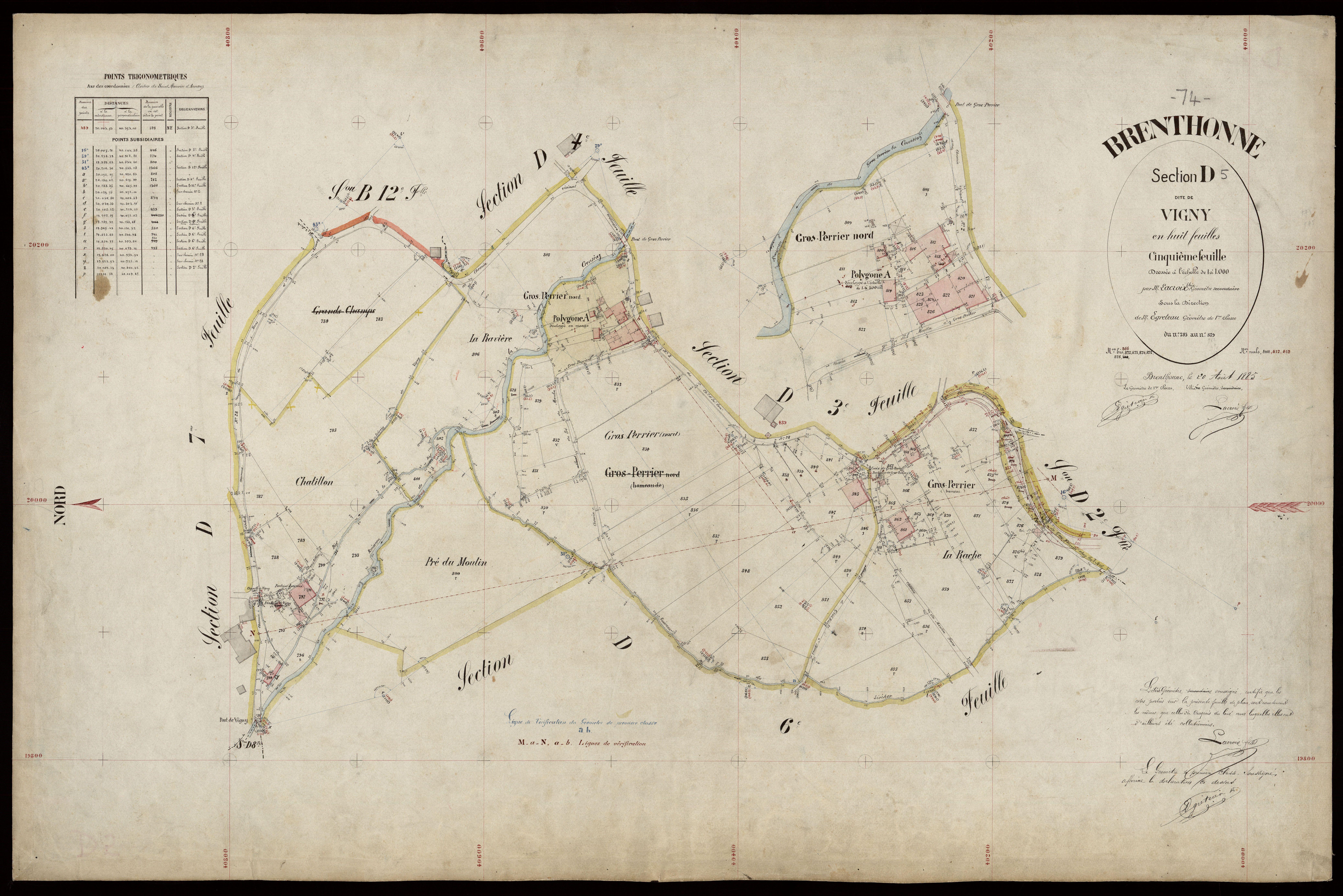 3 P 3 3074 - Feuille n° 6, parcelles n° 880 à 991 -