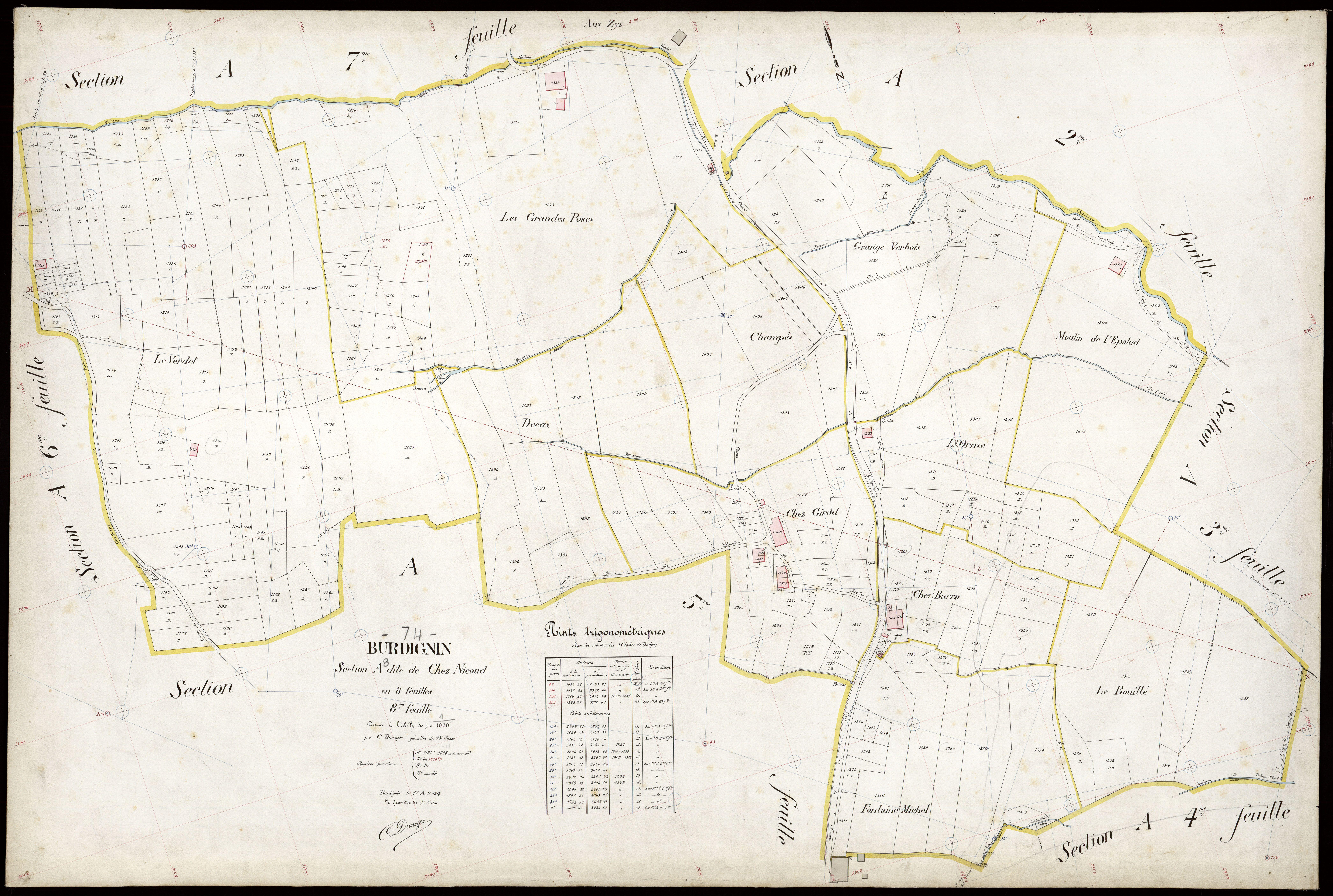 Section B : Chef-lieu - 1913