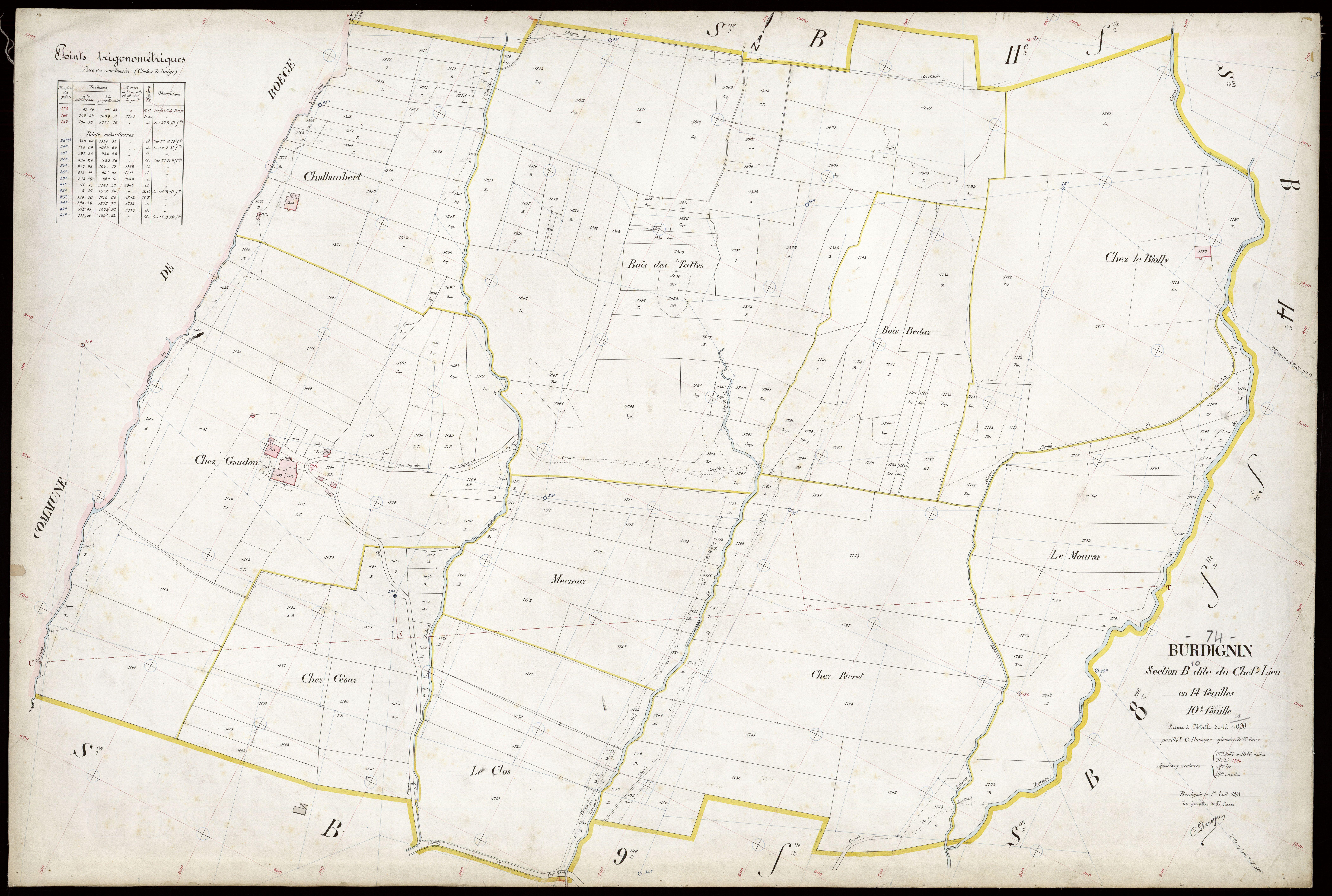 3 P 3 3124 - Feuille n° 11, parcelles n° 1877 à 2138 - 1er août 1913