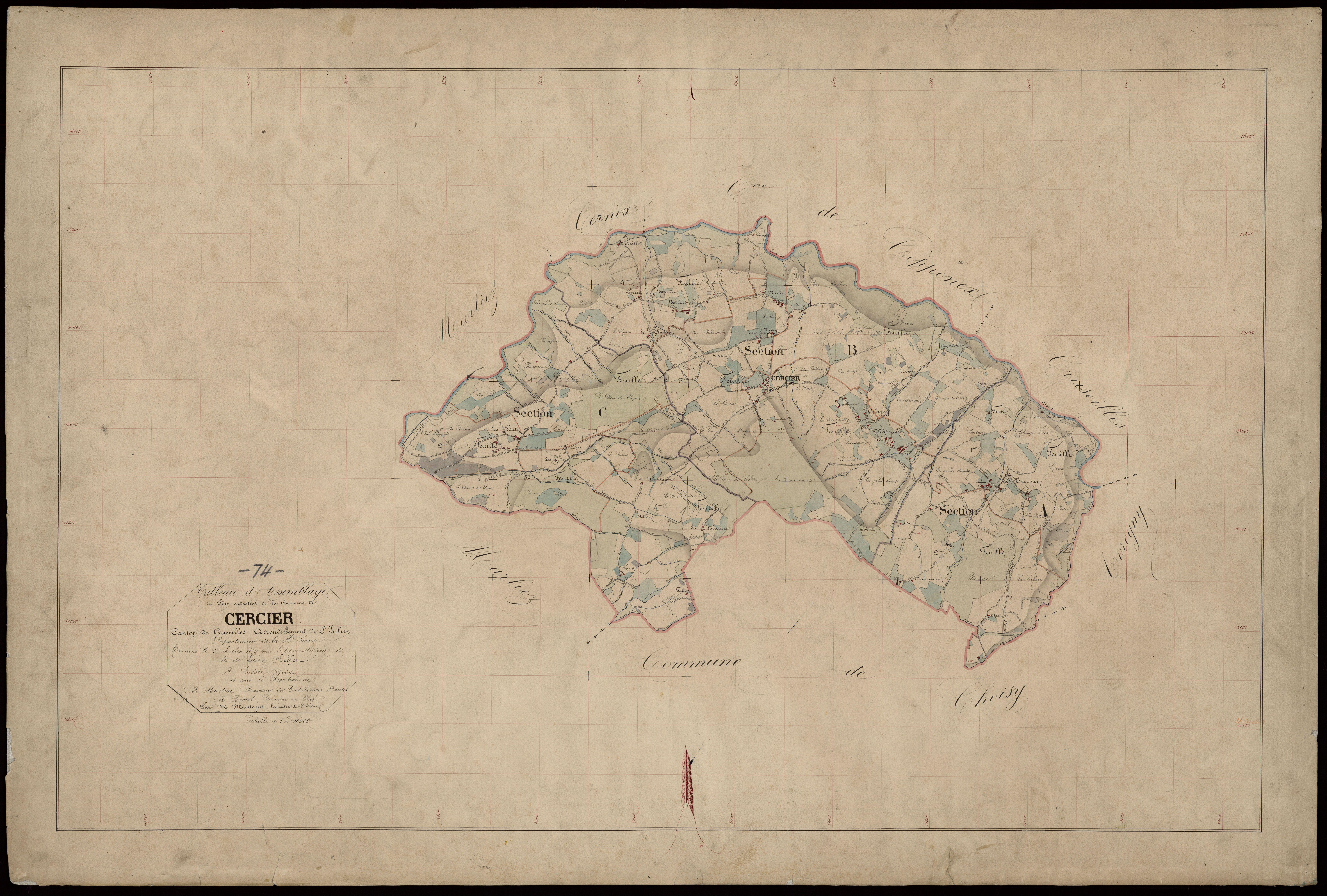Plan parcellaire - 1870