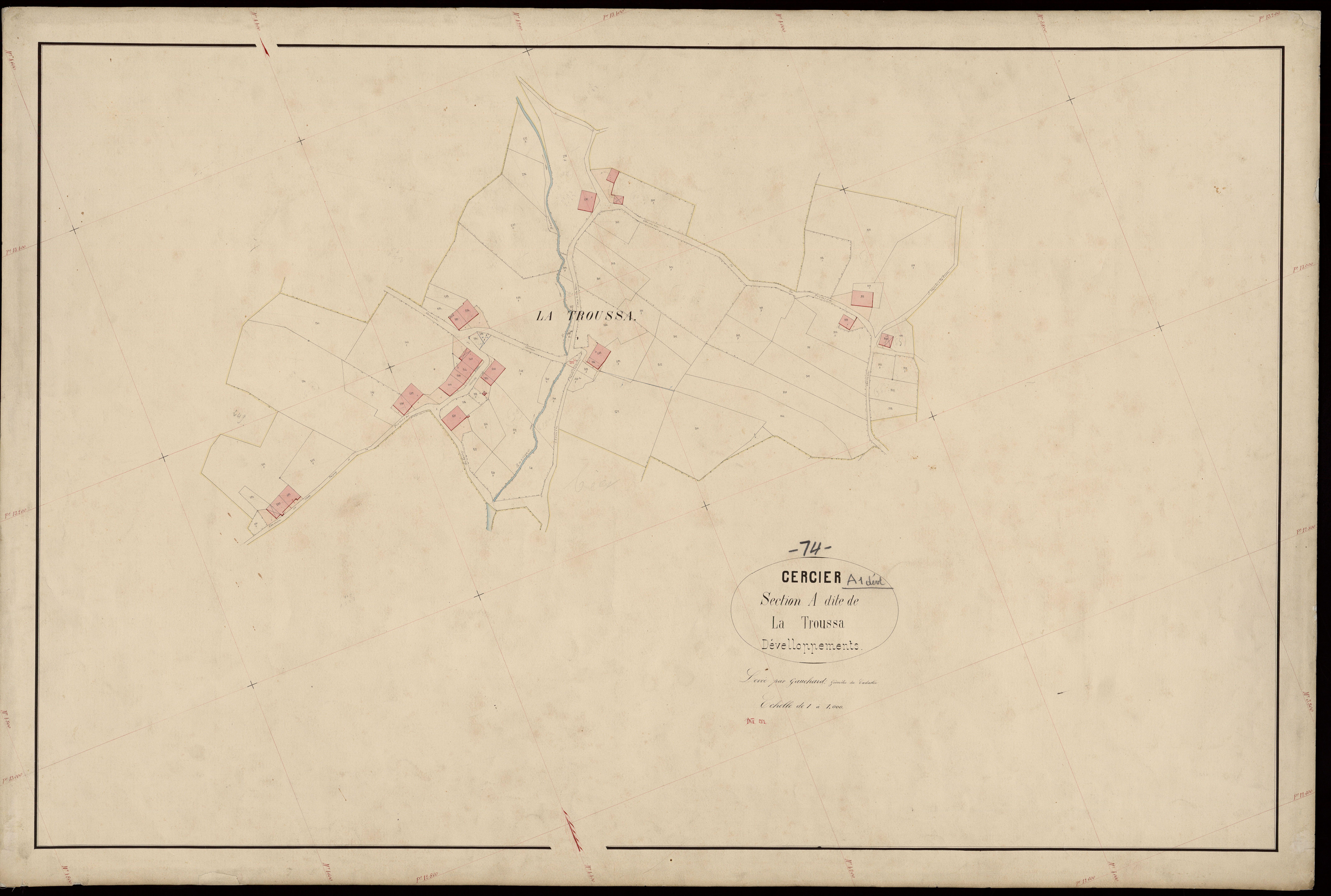 3 P 3 3131 - Feuille n° 2, parcelles n° 433 à 768 - 1er juillet 1870