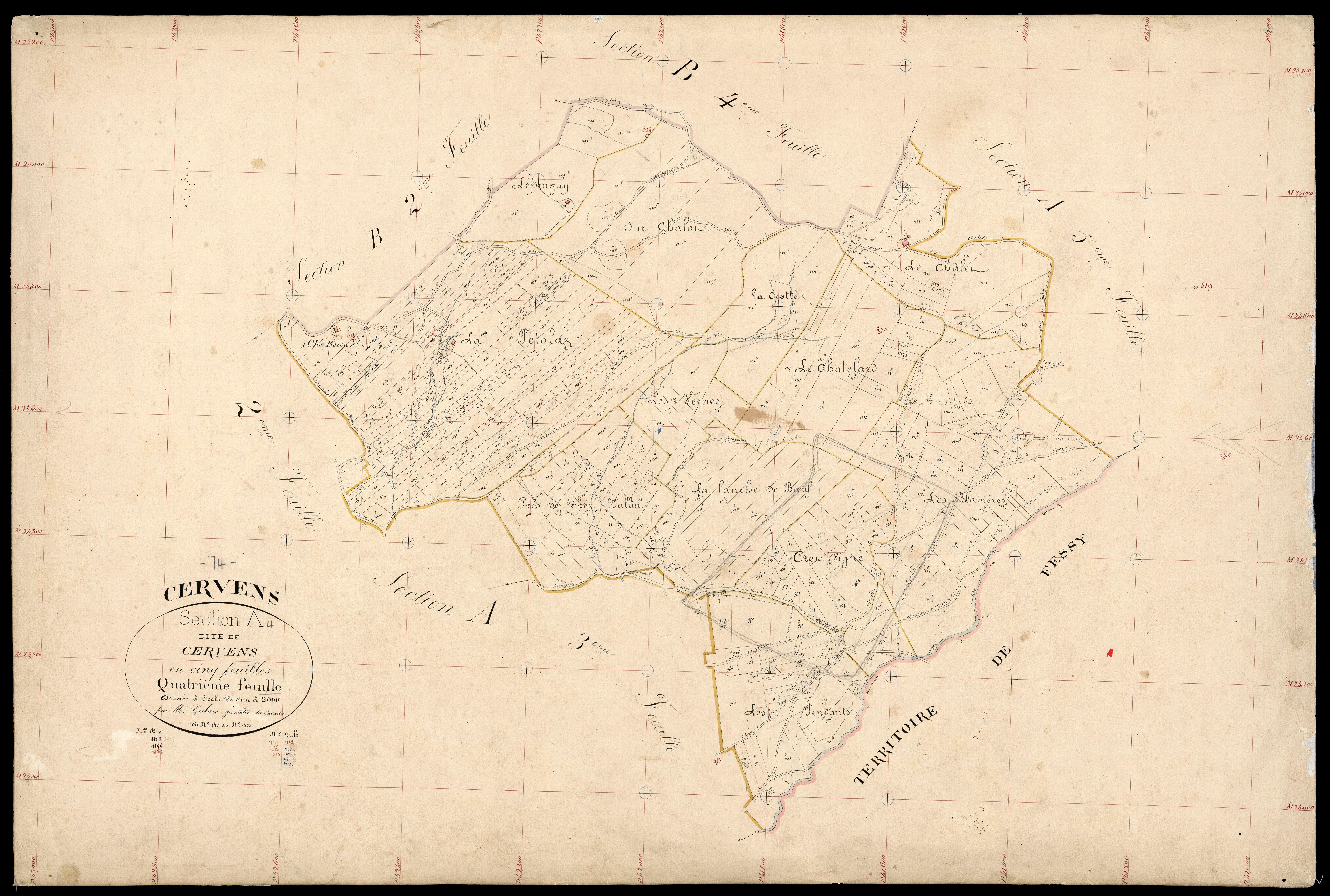 3 P 3 3159 - Feuille n° , parcelles n° 1304 à 161 -