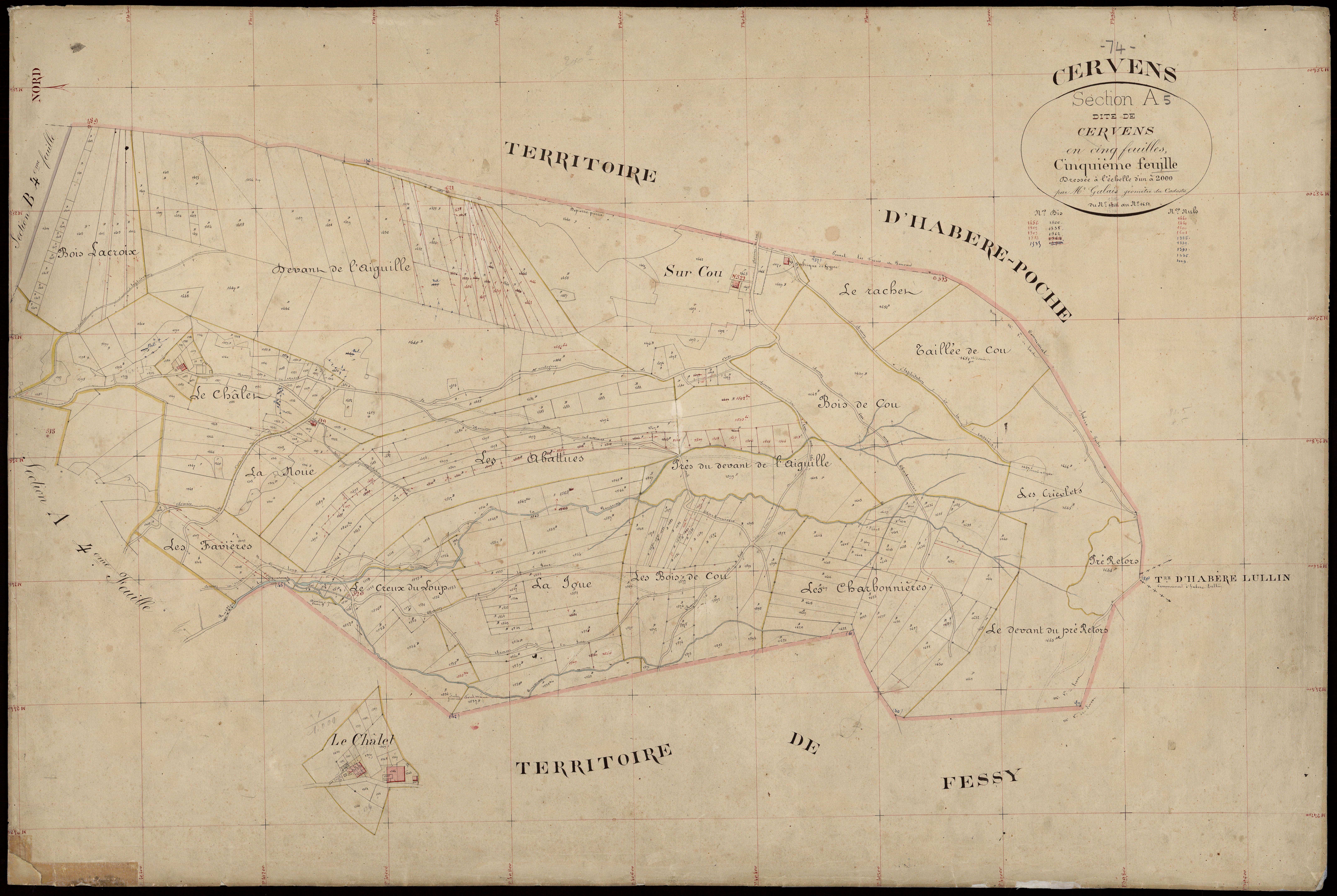 Section B : Pessinges - 1874