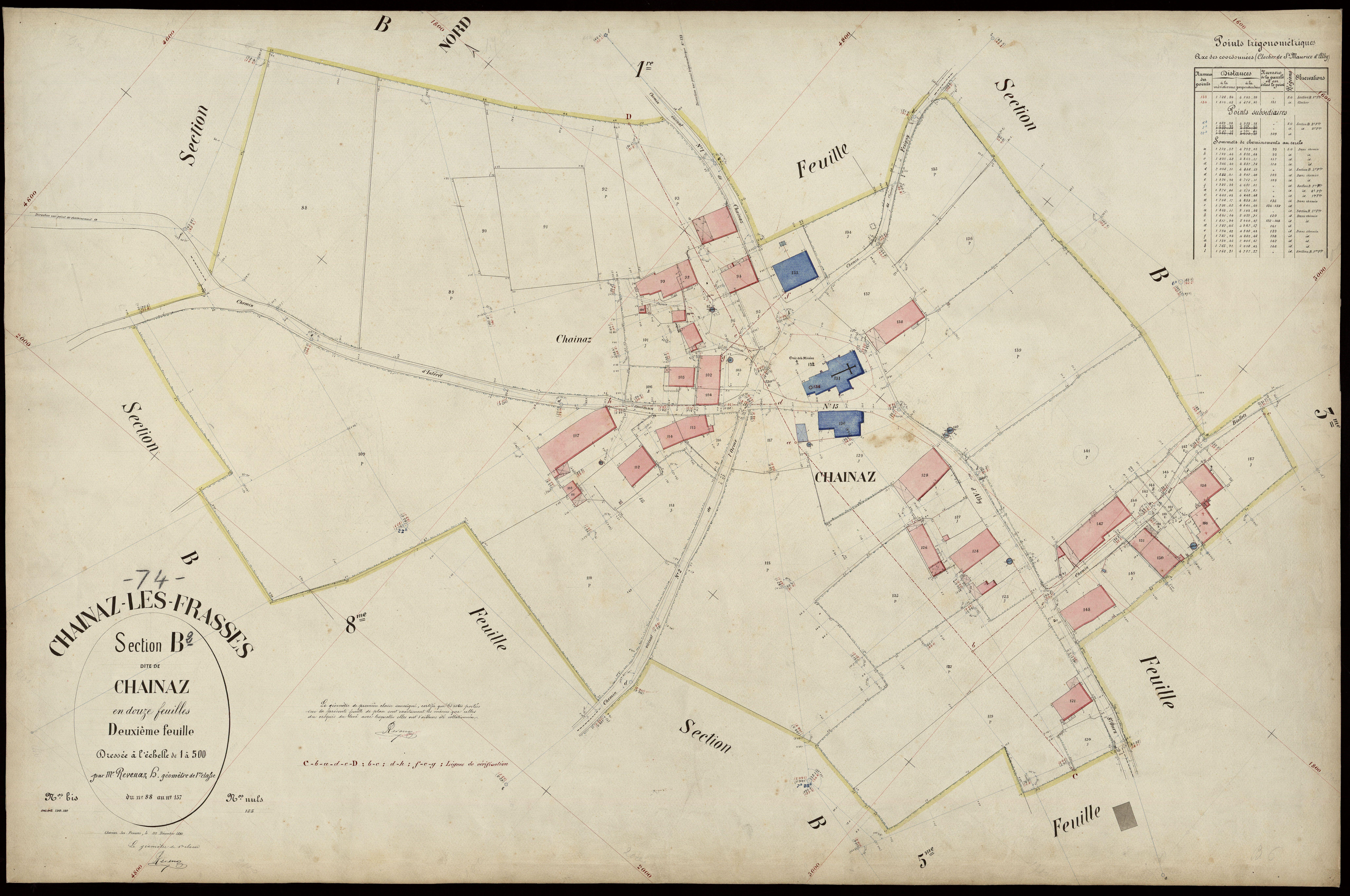 3 P 3 3175 - Feuille n° 3, parcelles n° 18 à 223 - 22 décembre 1891