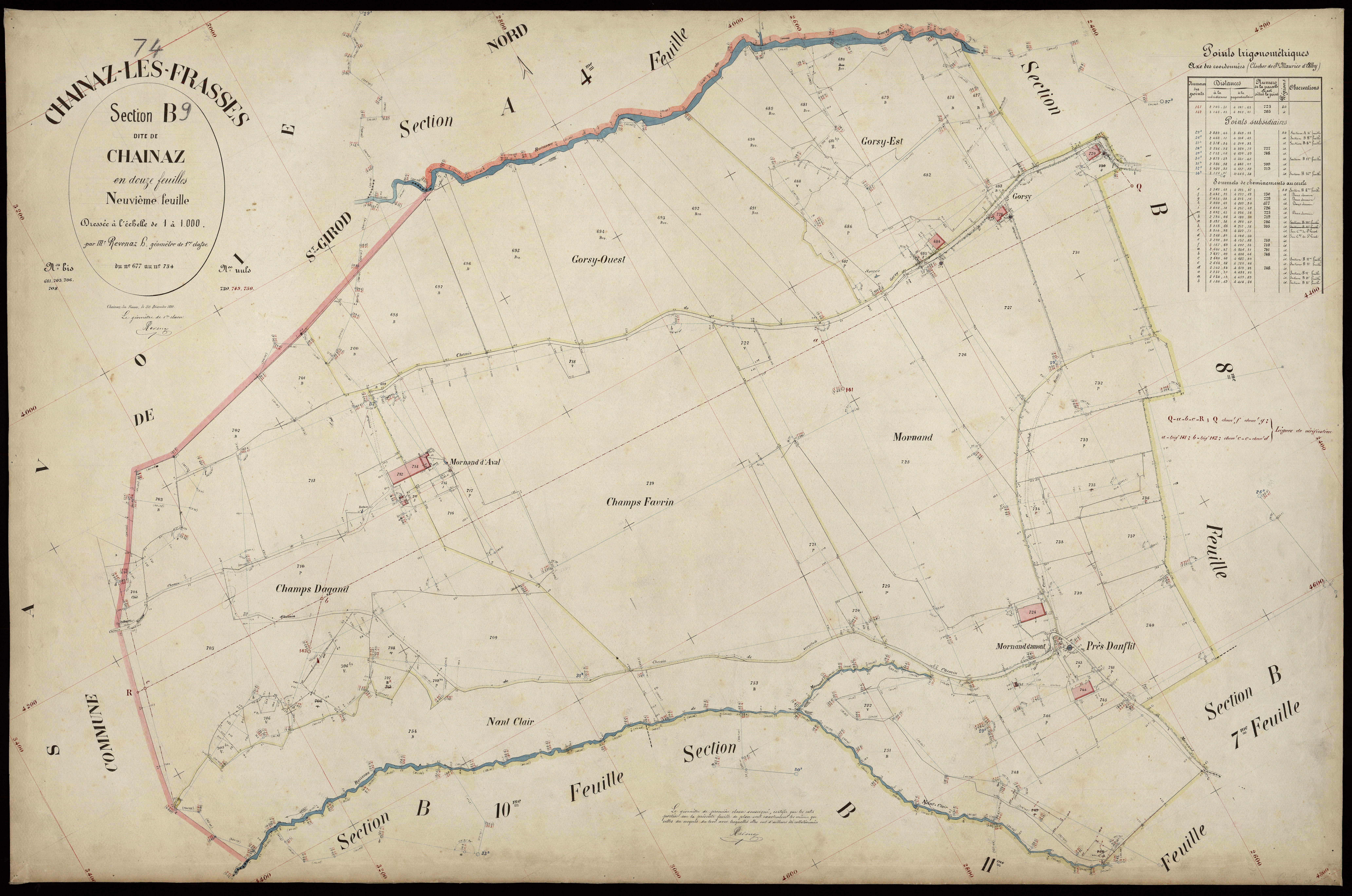 3 P 3 3182 - Feuille n° 10, parcelles n° 7 à 936 - 22 décembre 1891