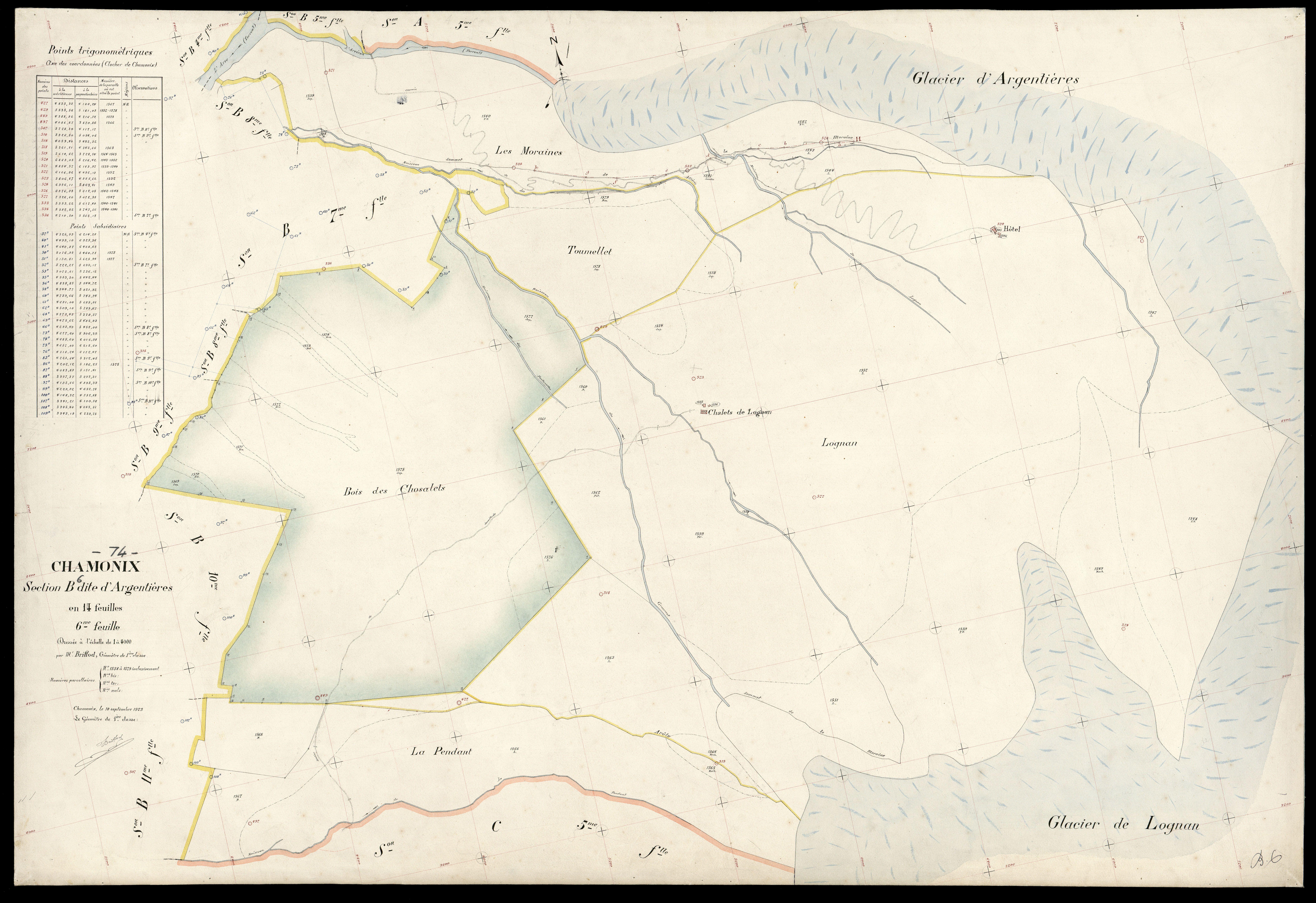 3 P 3 3231 - Feuille n° 7, parcelles n° 180 à 1844 - 10 septembre 1923