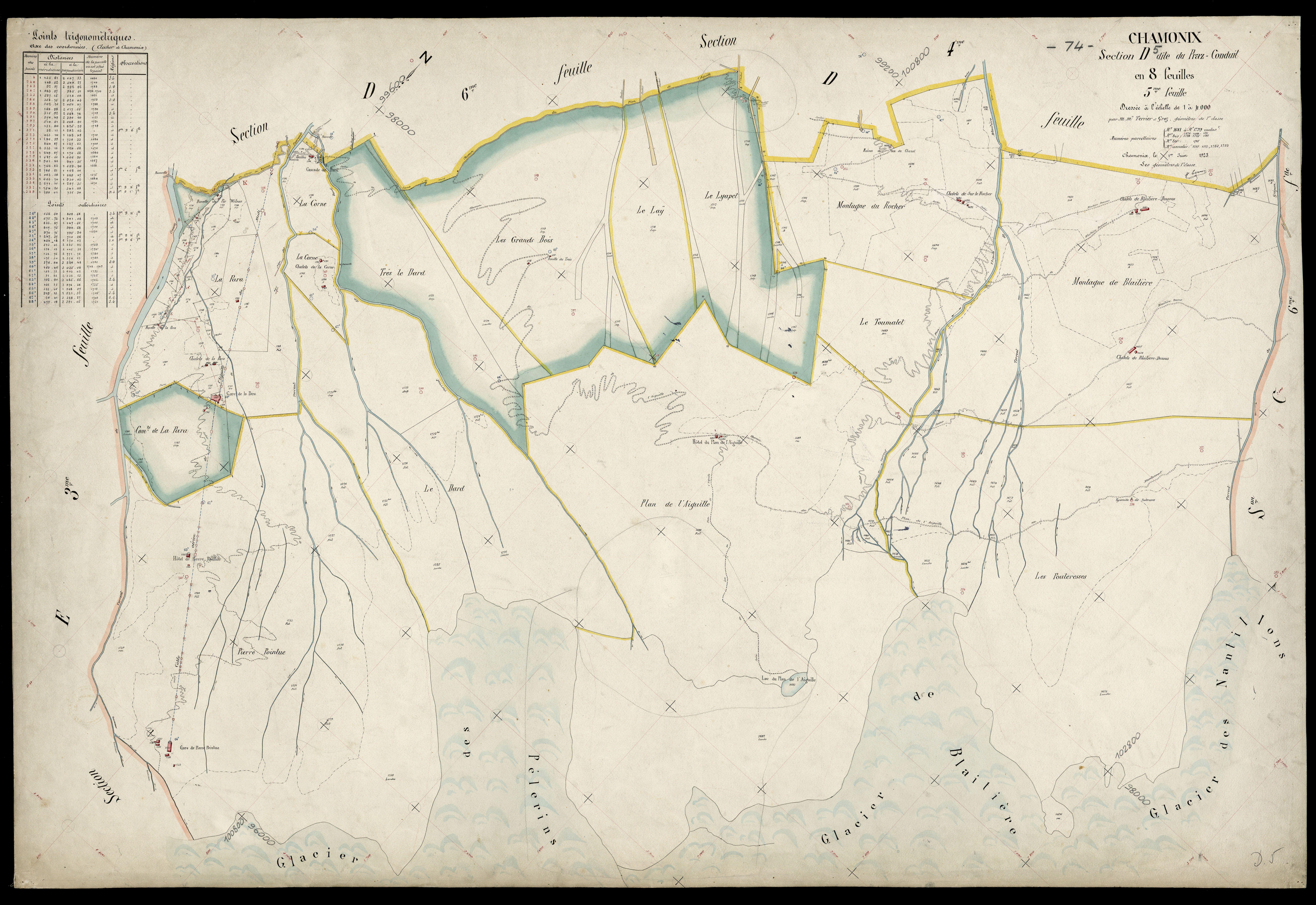 3 P 3 3257 - Feuille n° 6, parcelles n° 1800 à 1936 - 1er juin 1923