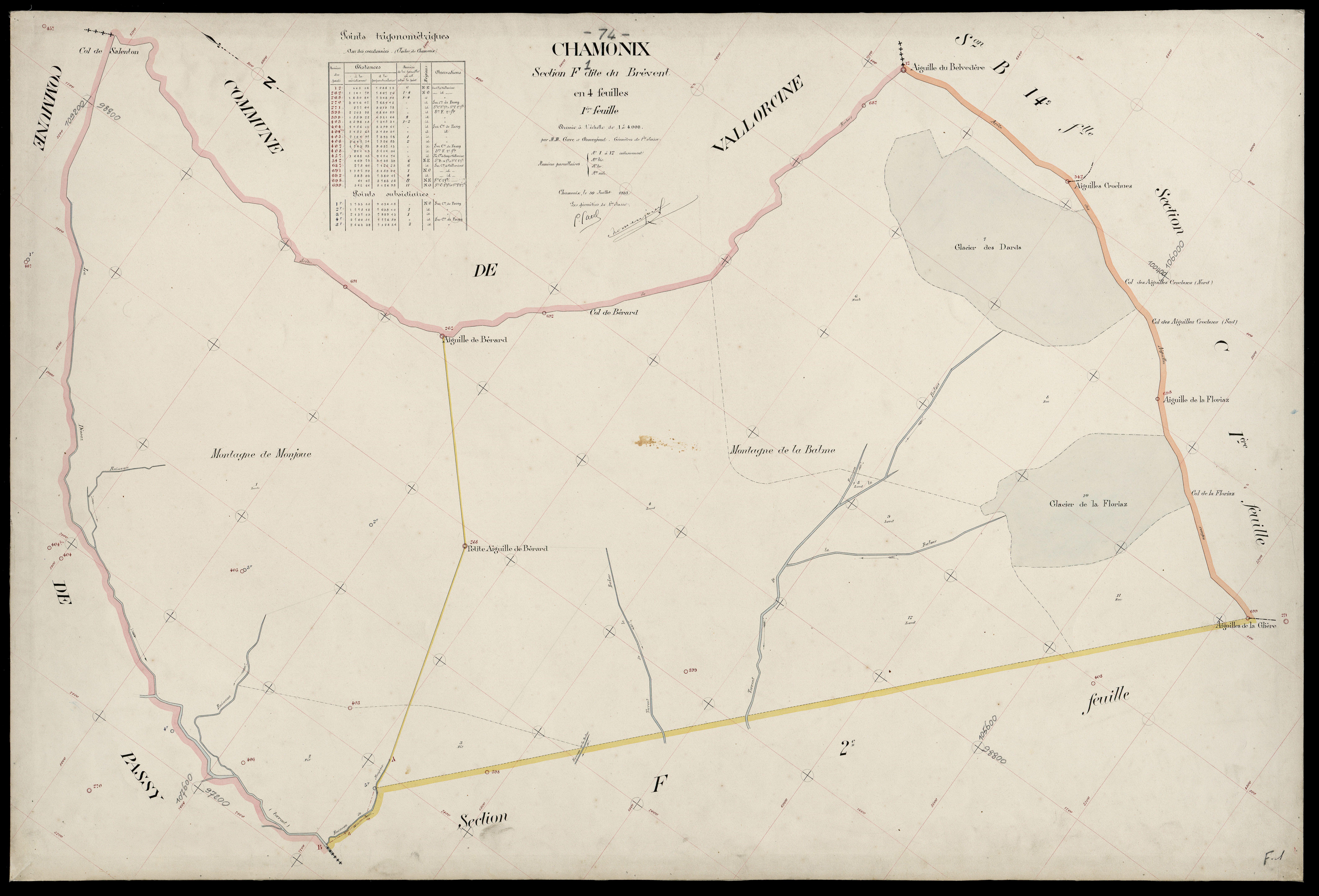 3 P 3 3267 - Feuille n° 2, parcelles n° 13 à 39 - 30 juillet 1923