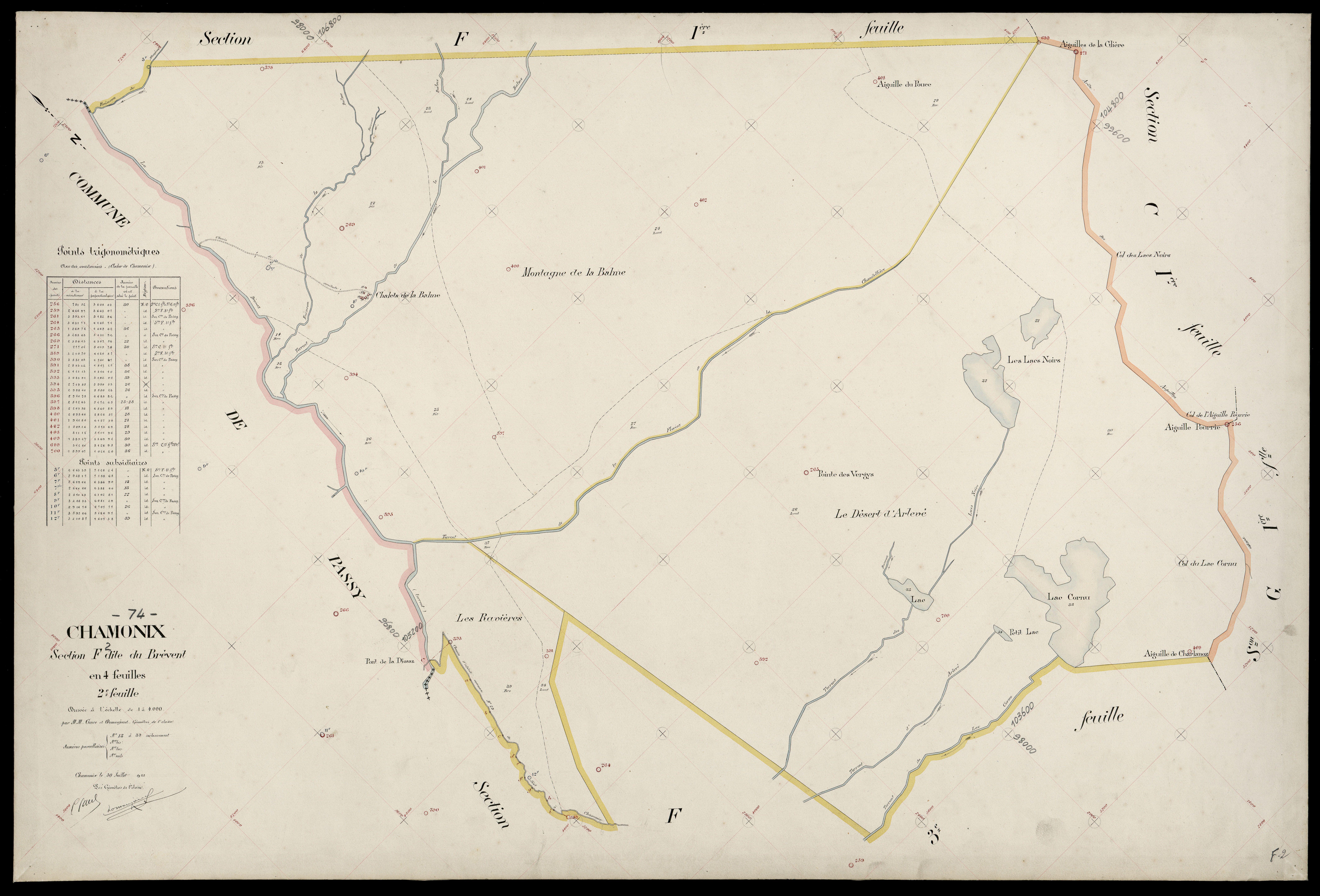 3 P 3 3268 - Feuille n° 3, parcelles n° 40 à 103 - 30 juillet 1923