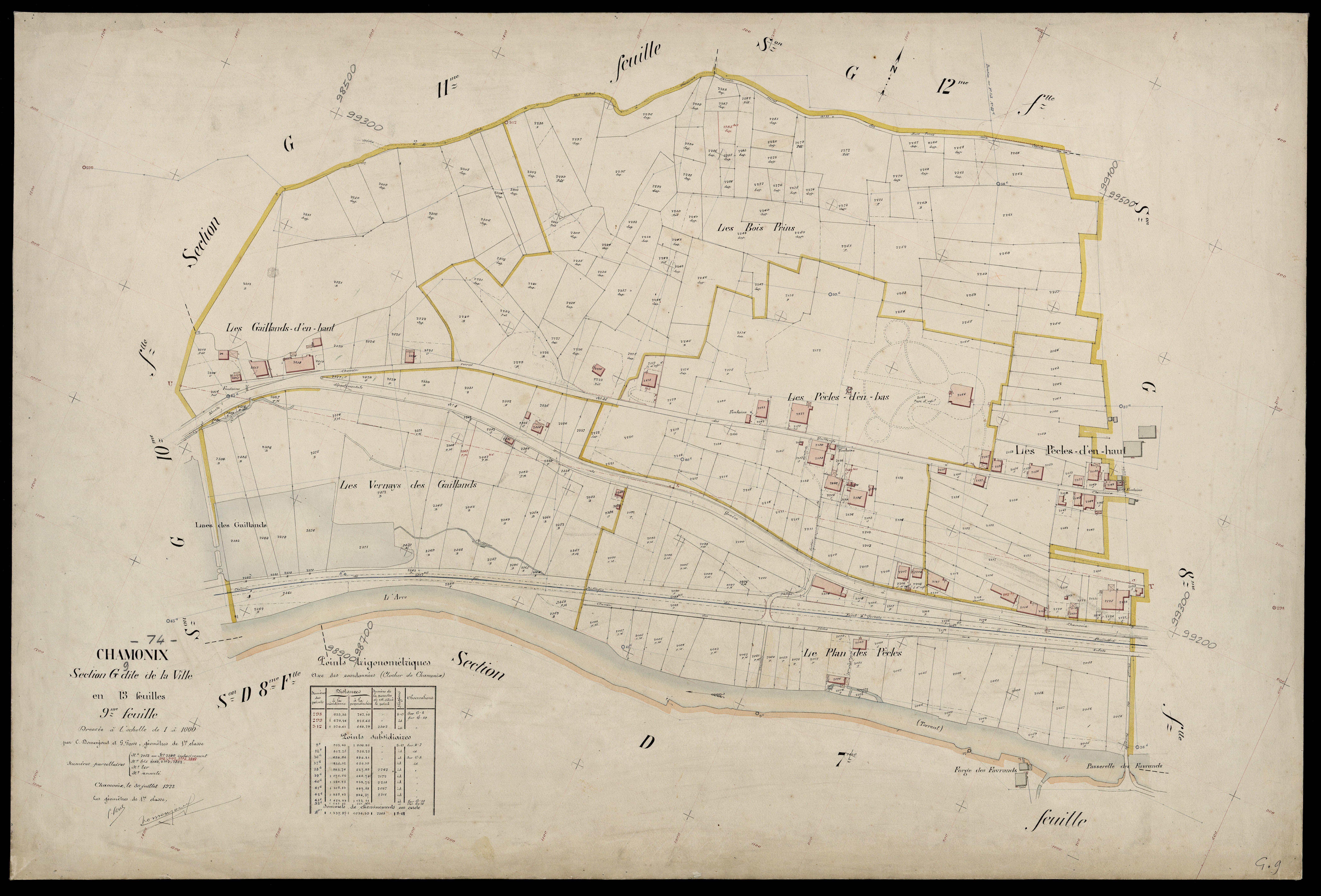 3 P 3 3279 - Feuille n° 10, parcelles n° 2391 à 212 - 30 juillet 1923