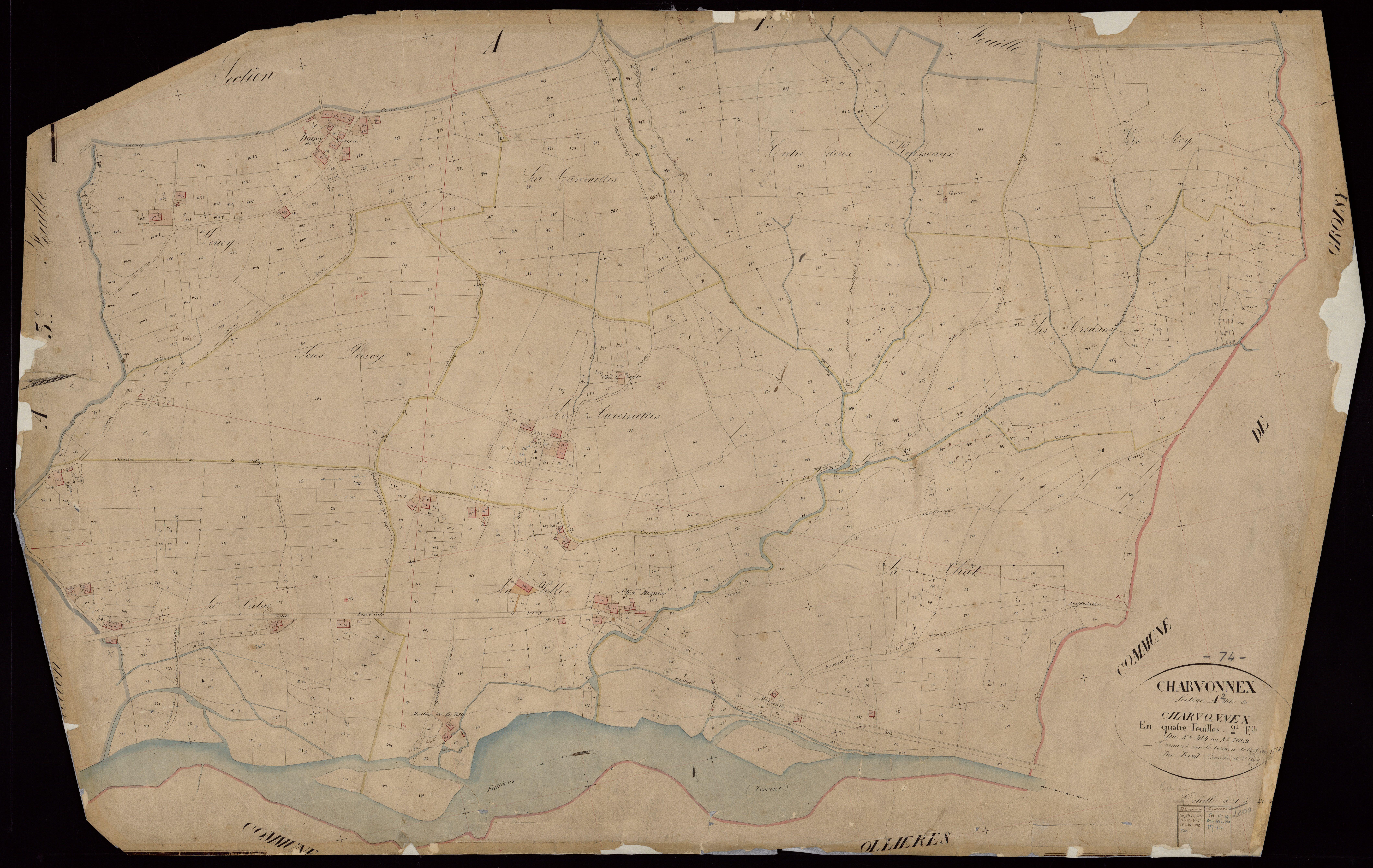 3 P 3 3336 - Feuille n° 3, parcelles n° 1063 à 1273 - 25 janvier 1866