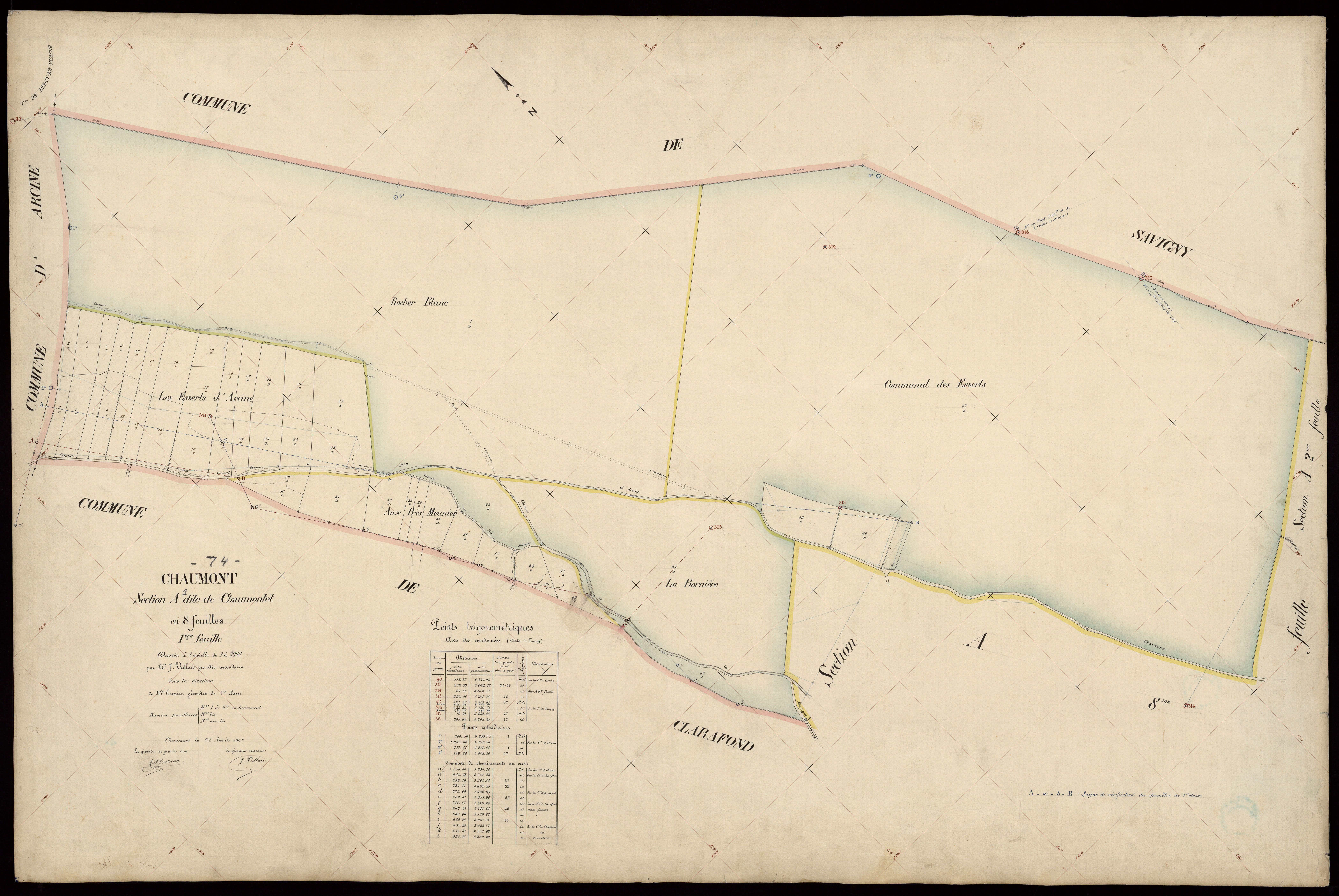 3 P 3 3384 - Feuille n° 2, parcelles n° 48 à 181 - 22 avril 1907