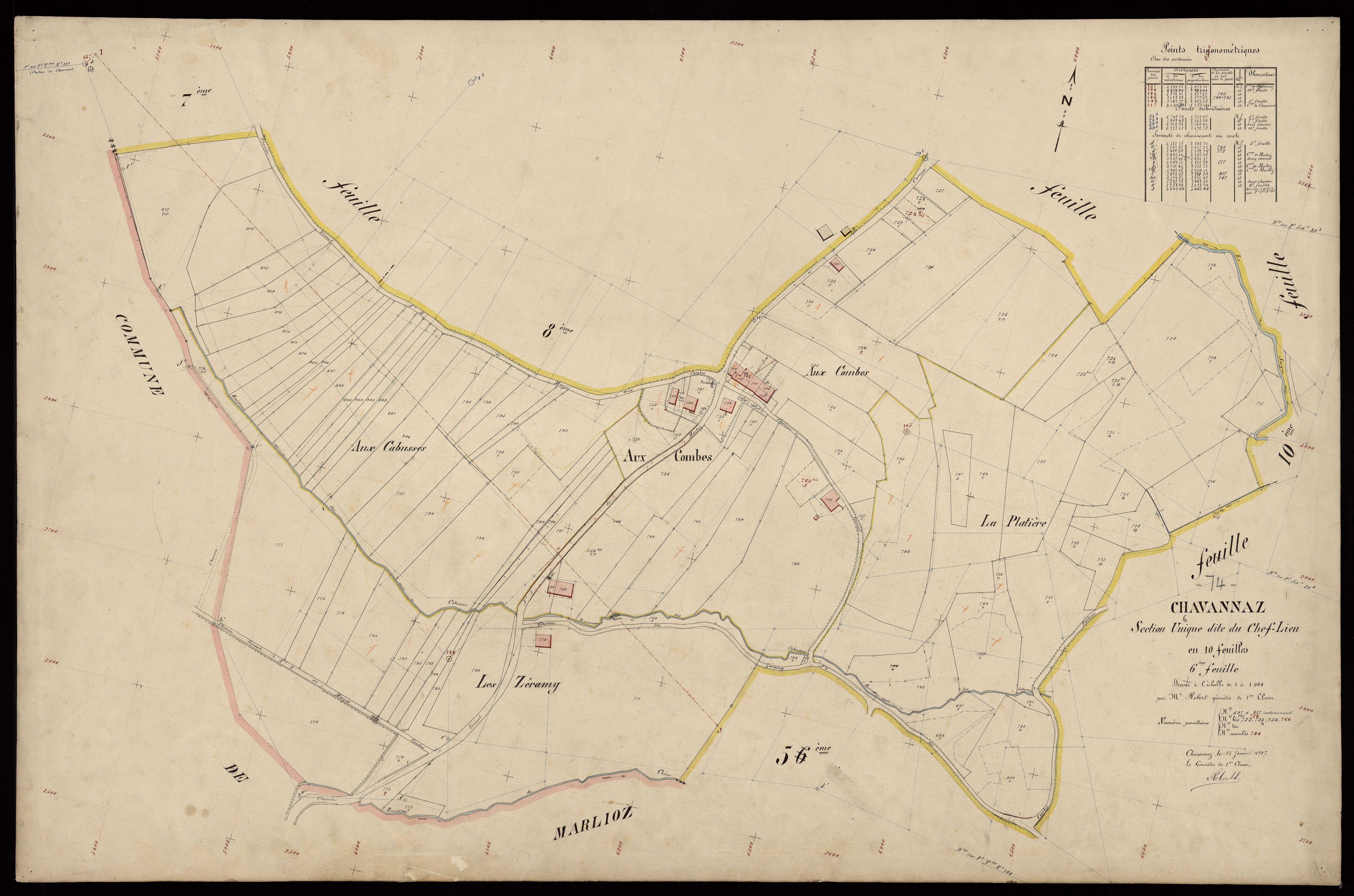 3 P 3 3412 - Feuille n° 7, parcelles n° 818 à 90 -