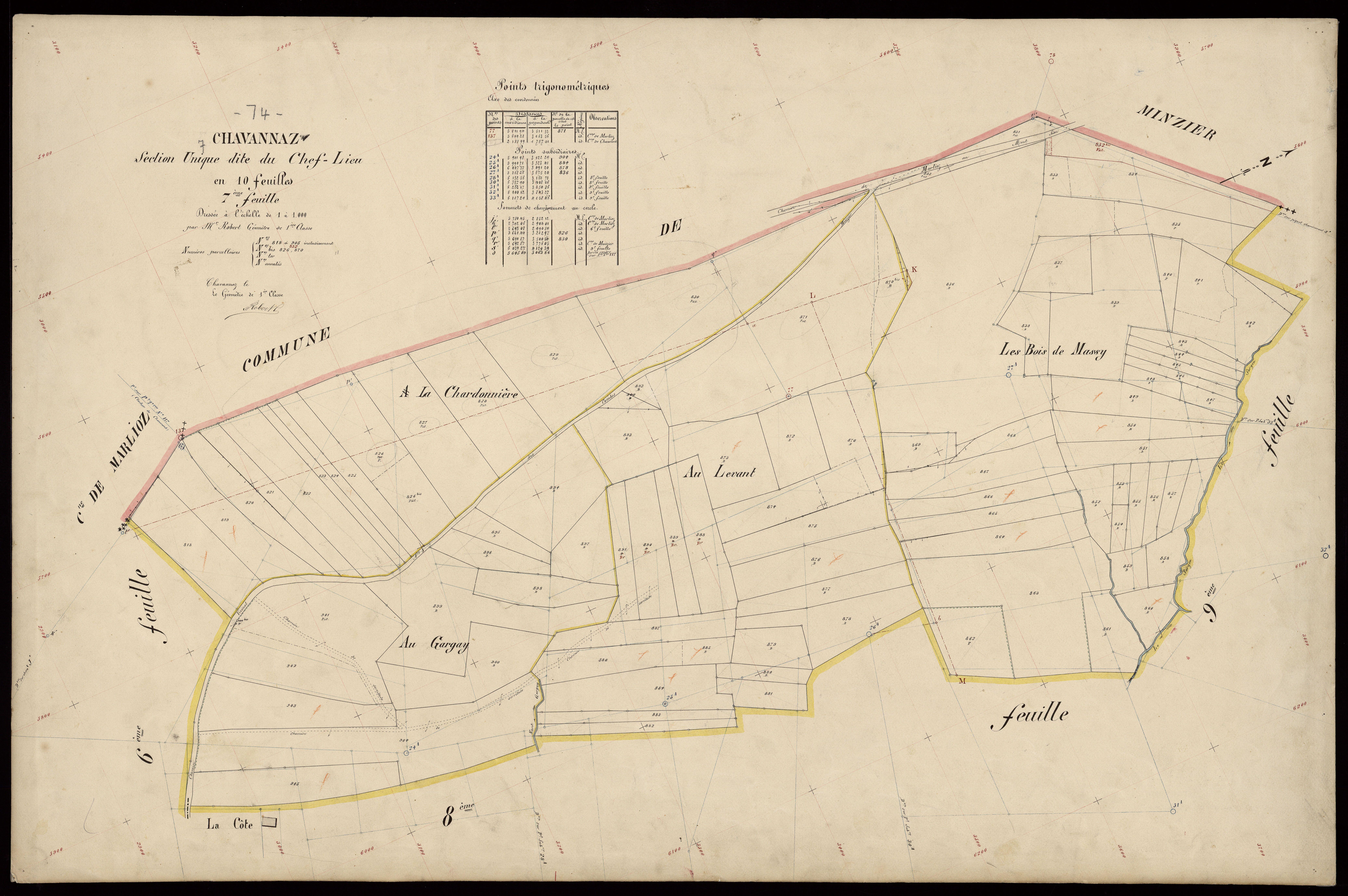 3 P 3 3413 - Feuille n° 8, parcelles n° 906 à 1007 - 15 janvier 1907