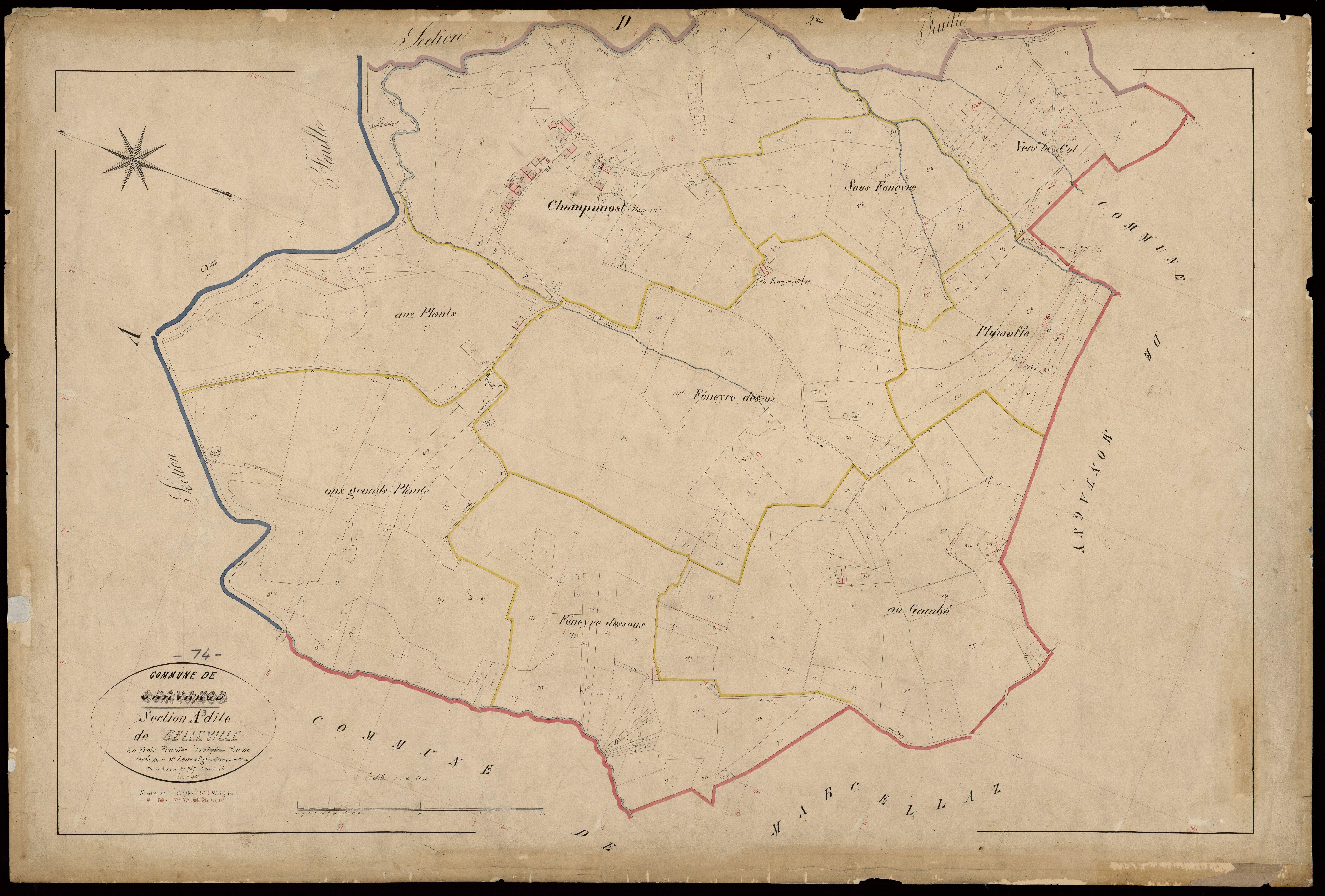 Section B : Chef-lieu - 1865