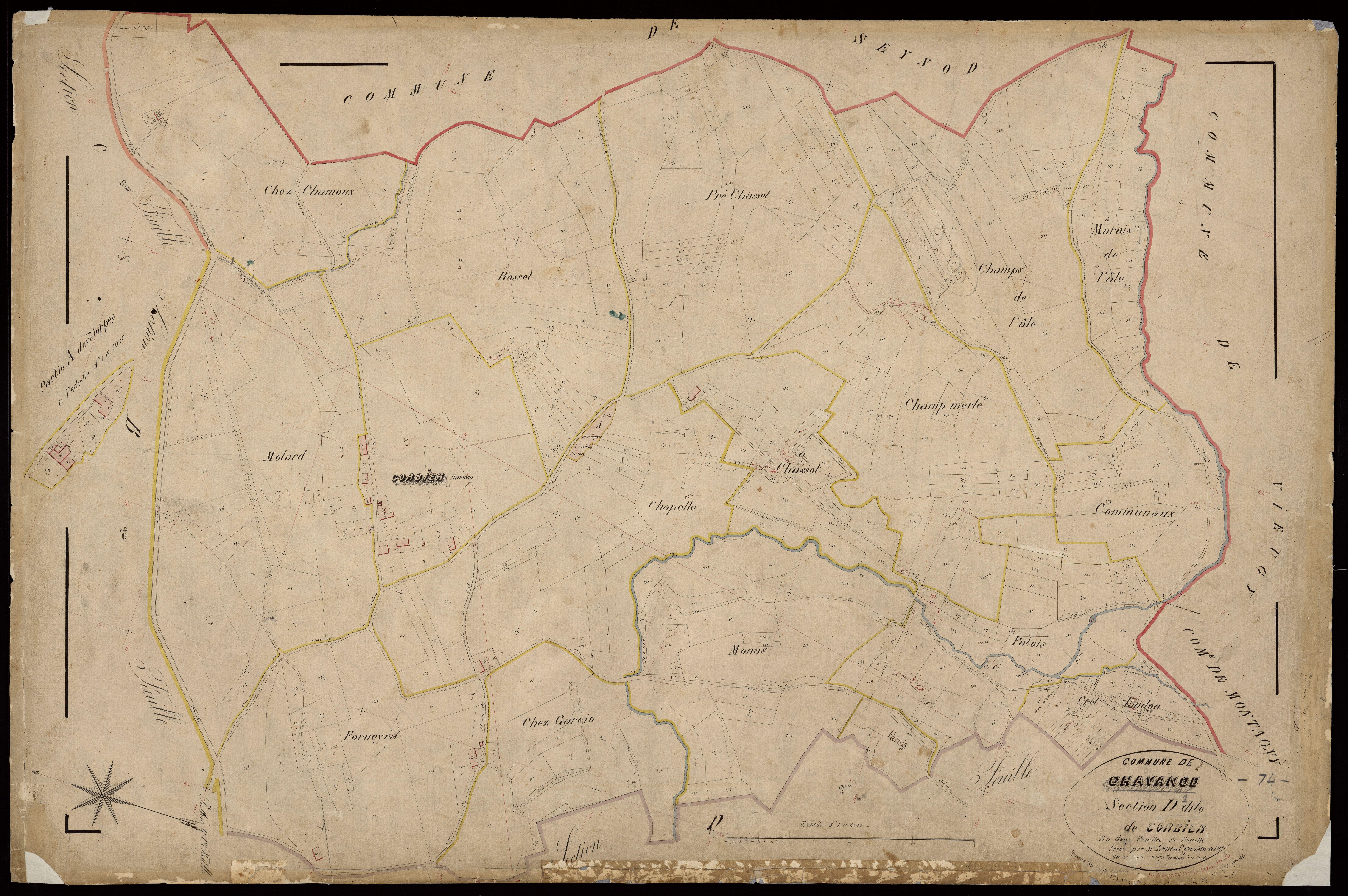 3 P 3 3426 - Feuille n° 2, parcelles n° 471 à 973 - 10 août 1865