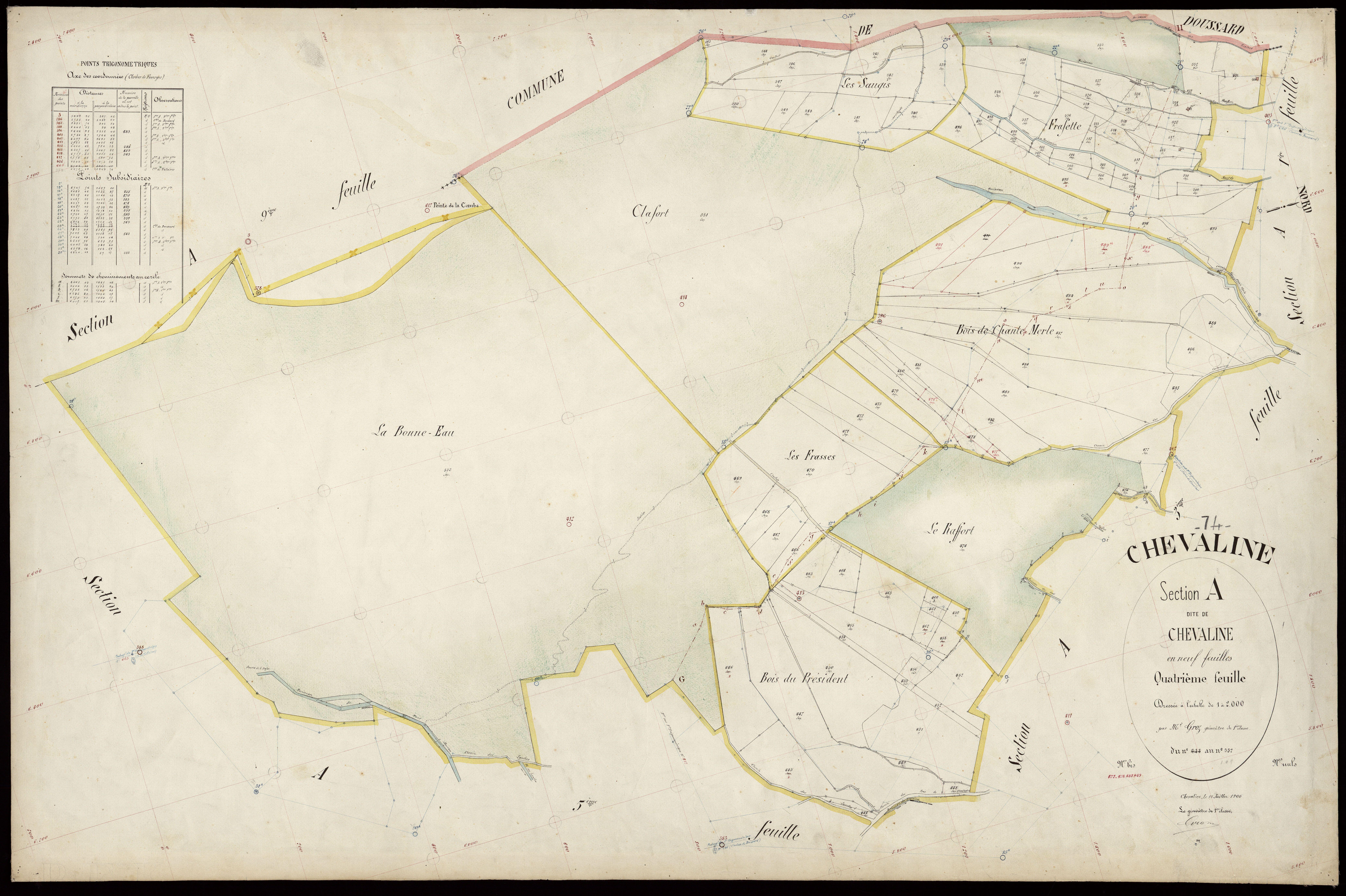 3 P 3 3512 - Feuille n° , parcelles n° 3 à 733 - 15 juillet 1905