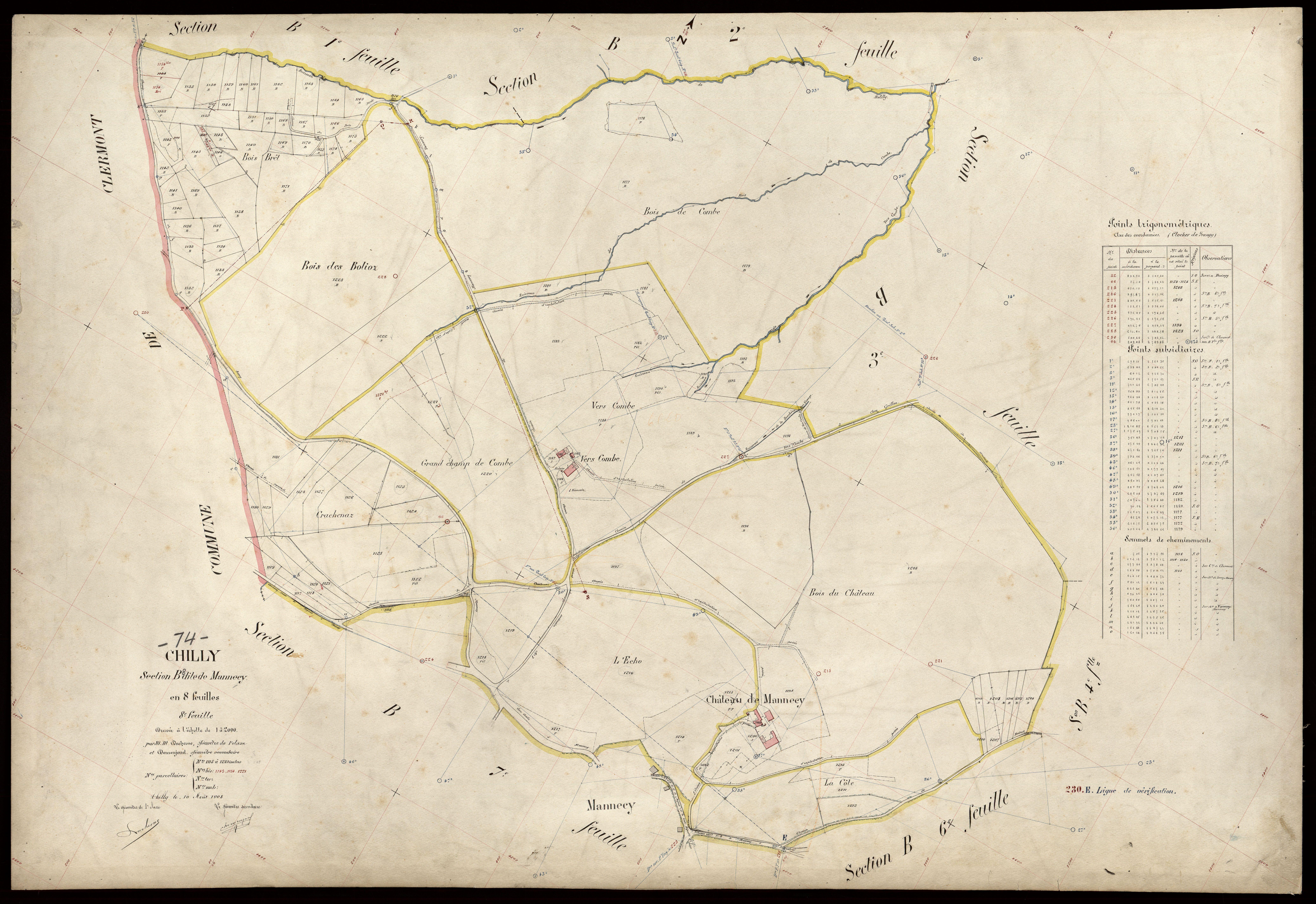 Section C : Chef-lieu - 1908