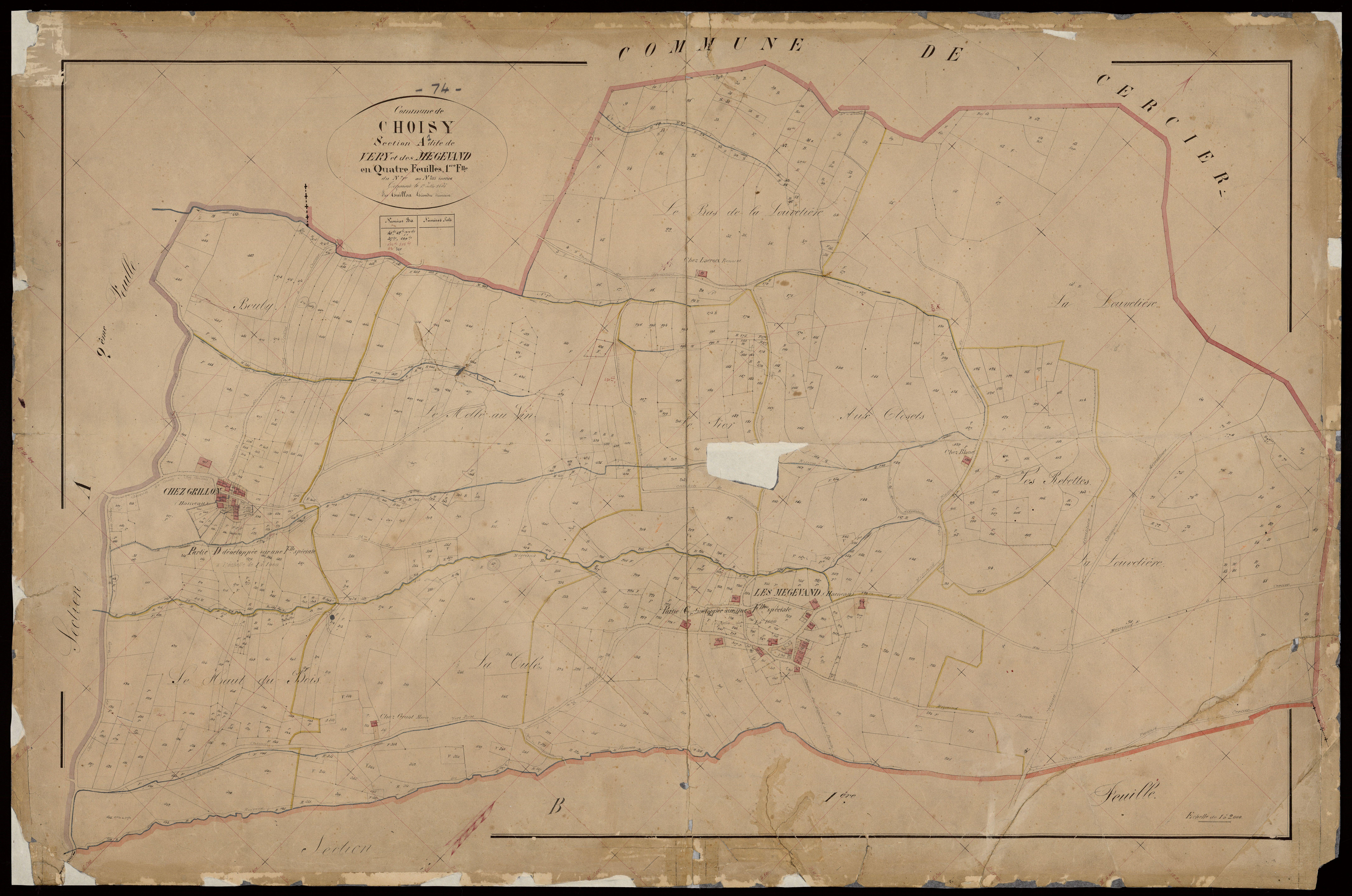 3 P 3 3608 - Feuille n° 1 bis -