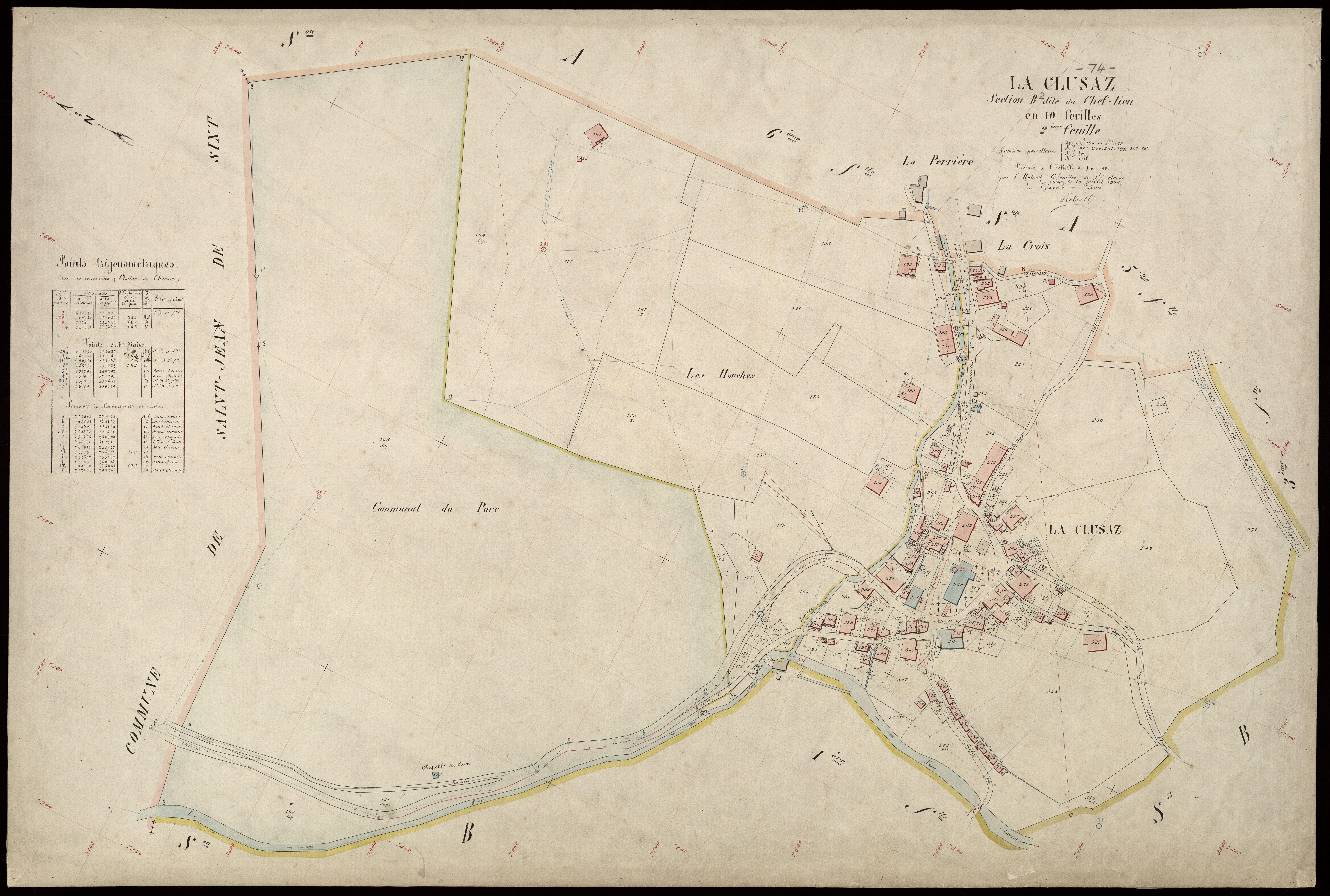 3 P 3 3691 - Feuille n° 3, parcelles n° 339 à 61 - 10 juillet 1924
