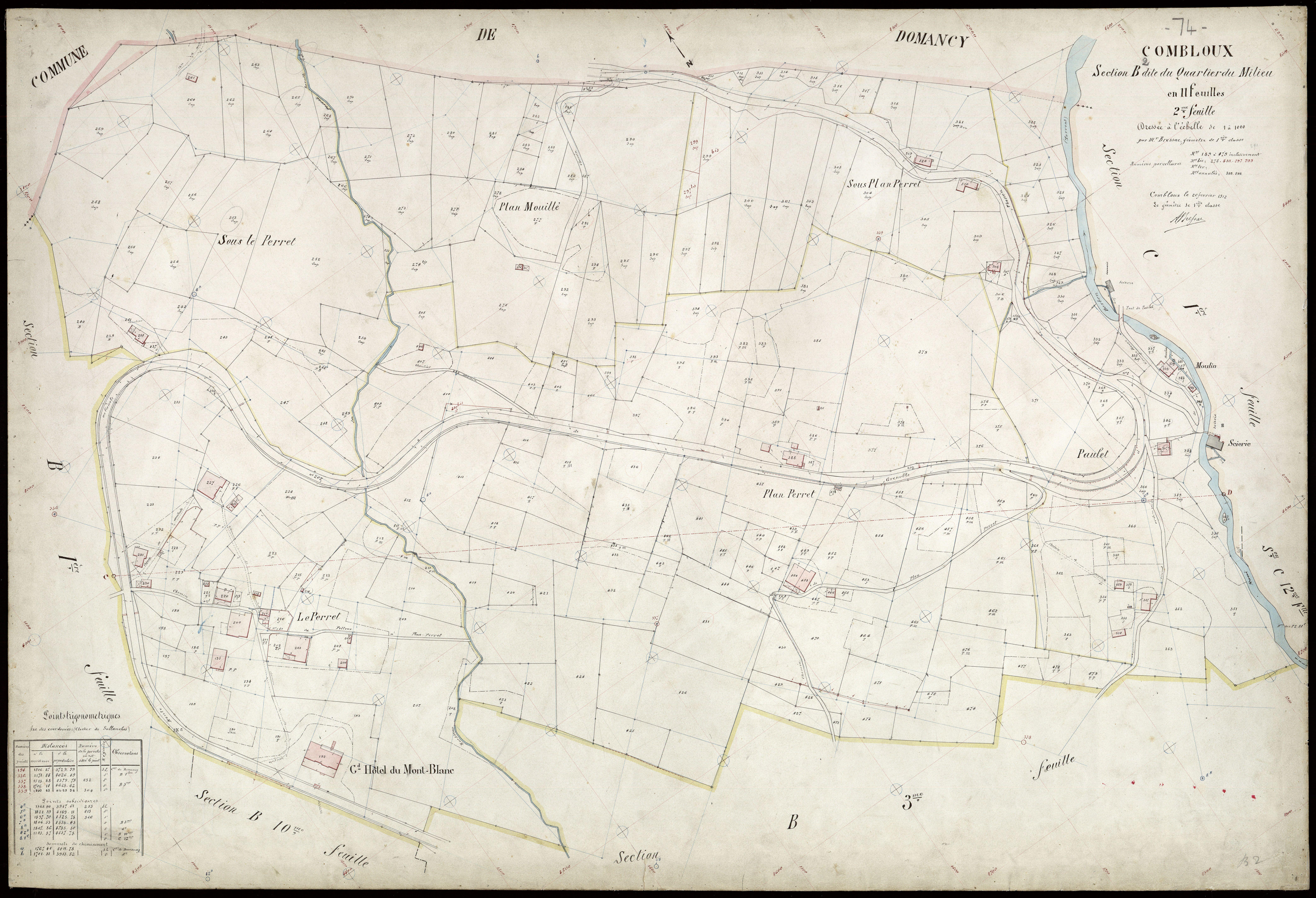 3 P 3 3752 - Feuille n° 3, parcelles n° 480 à 67 - 20 février 1912