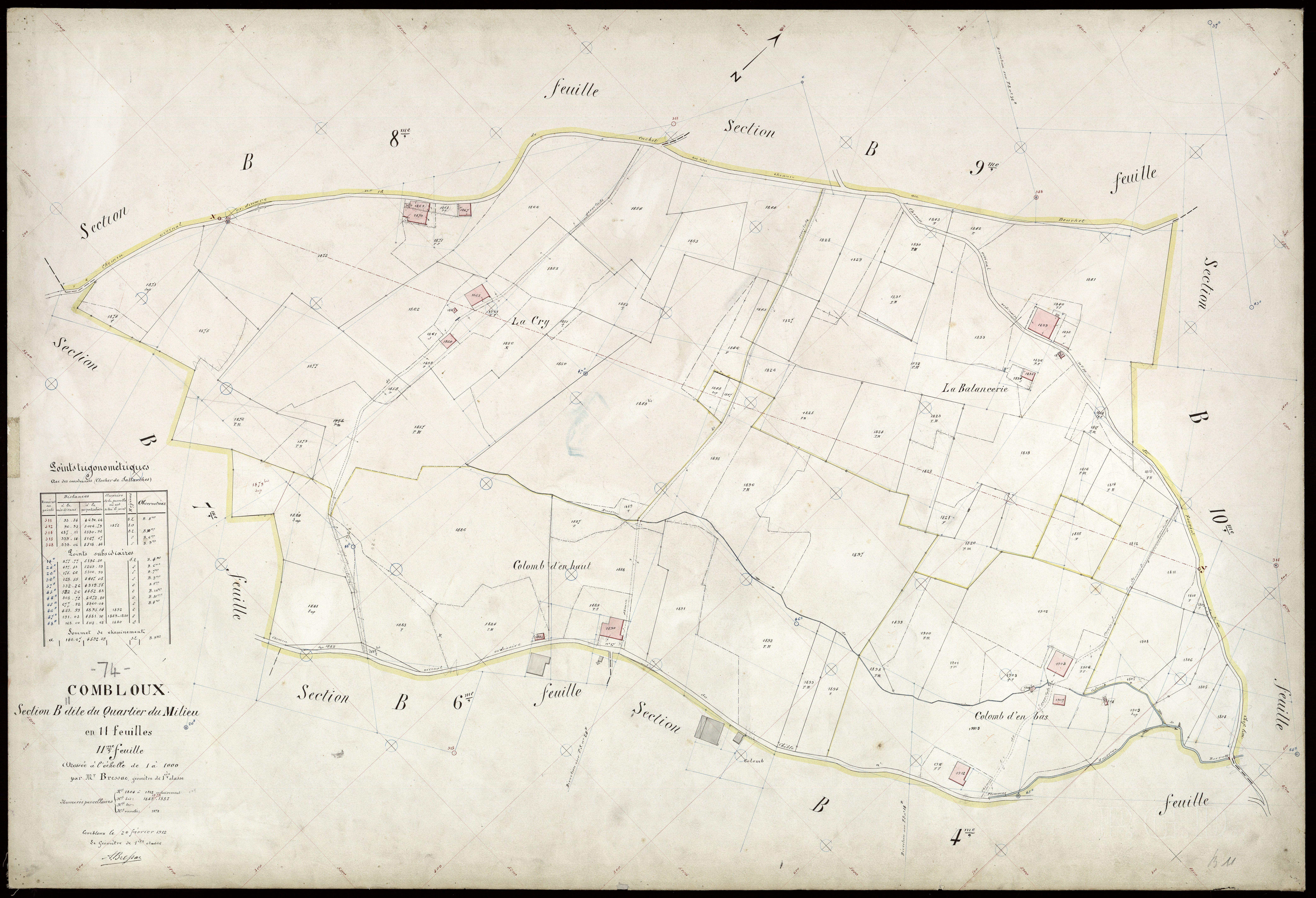 Section C : le Quartier Devant - 1912