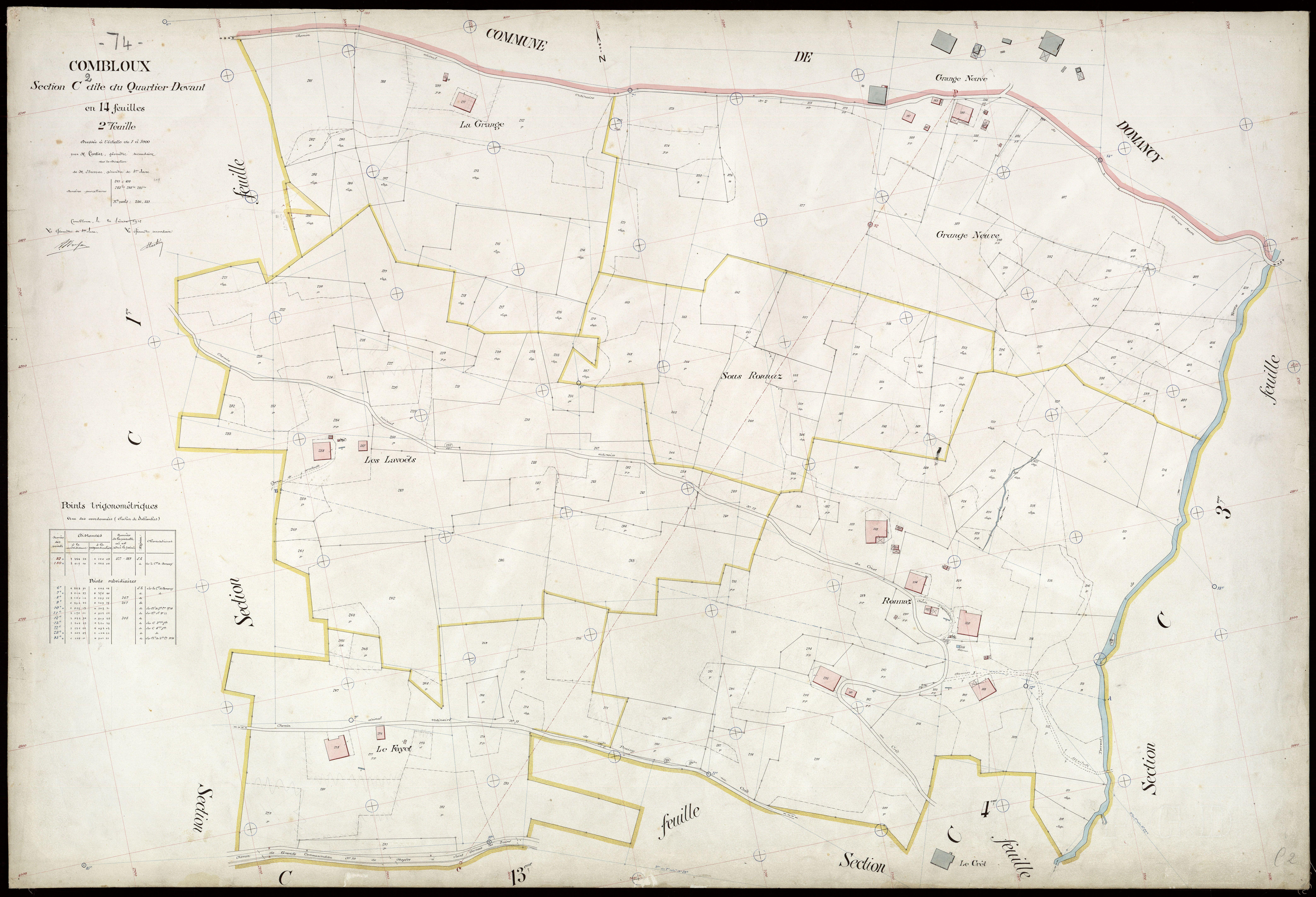 3 P 3 3763 - Feuille n° 3, parcelles n° 411 à 91 - 20 février 1912