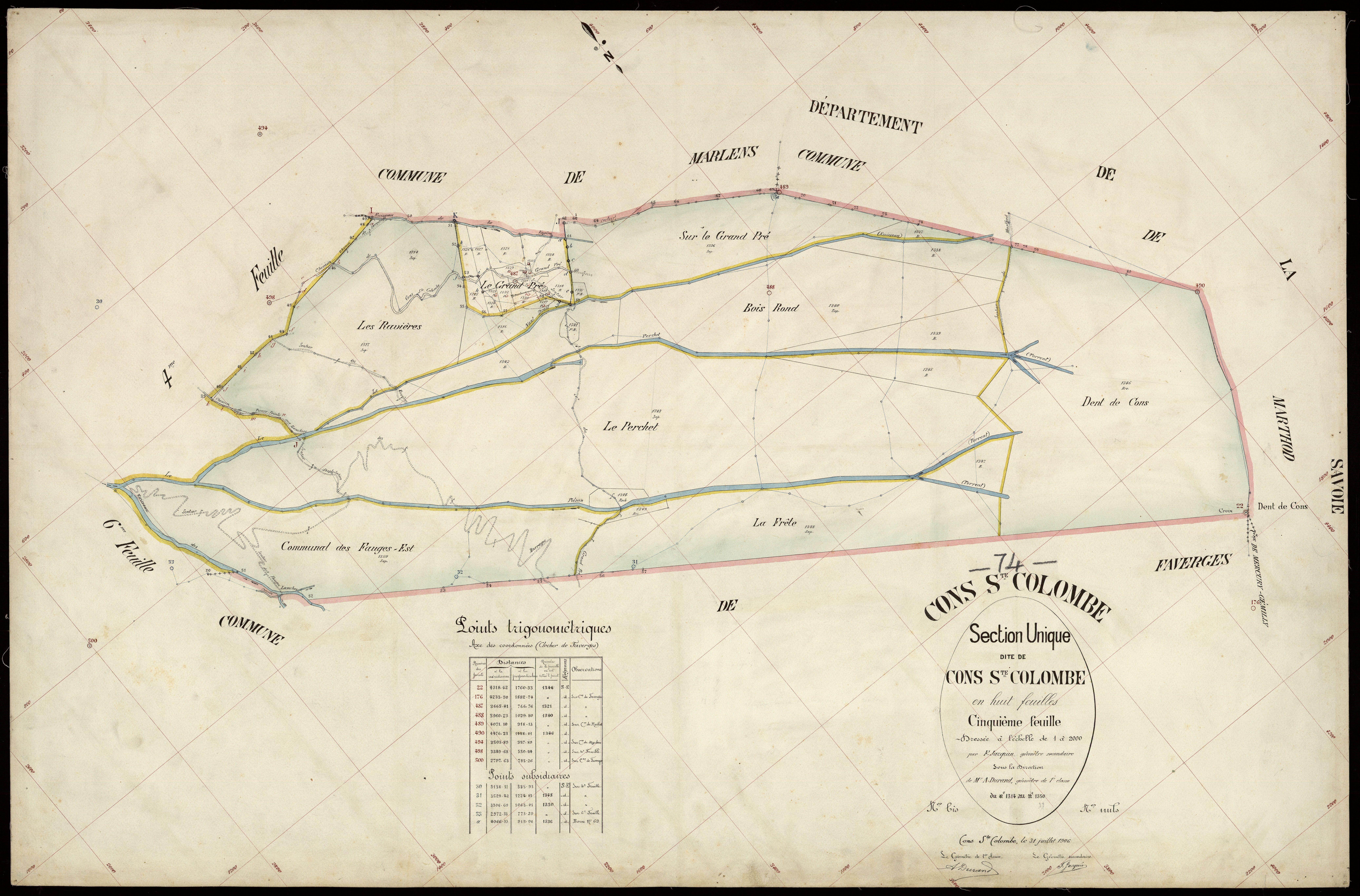 3 P 3 3781 - Feuille n° 6, parcelles n° 131 à 13 - 31 juillet 1906