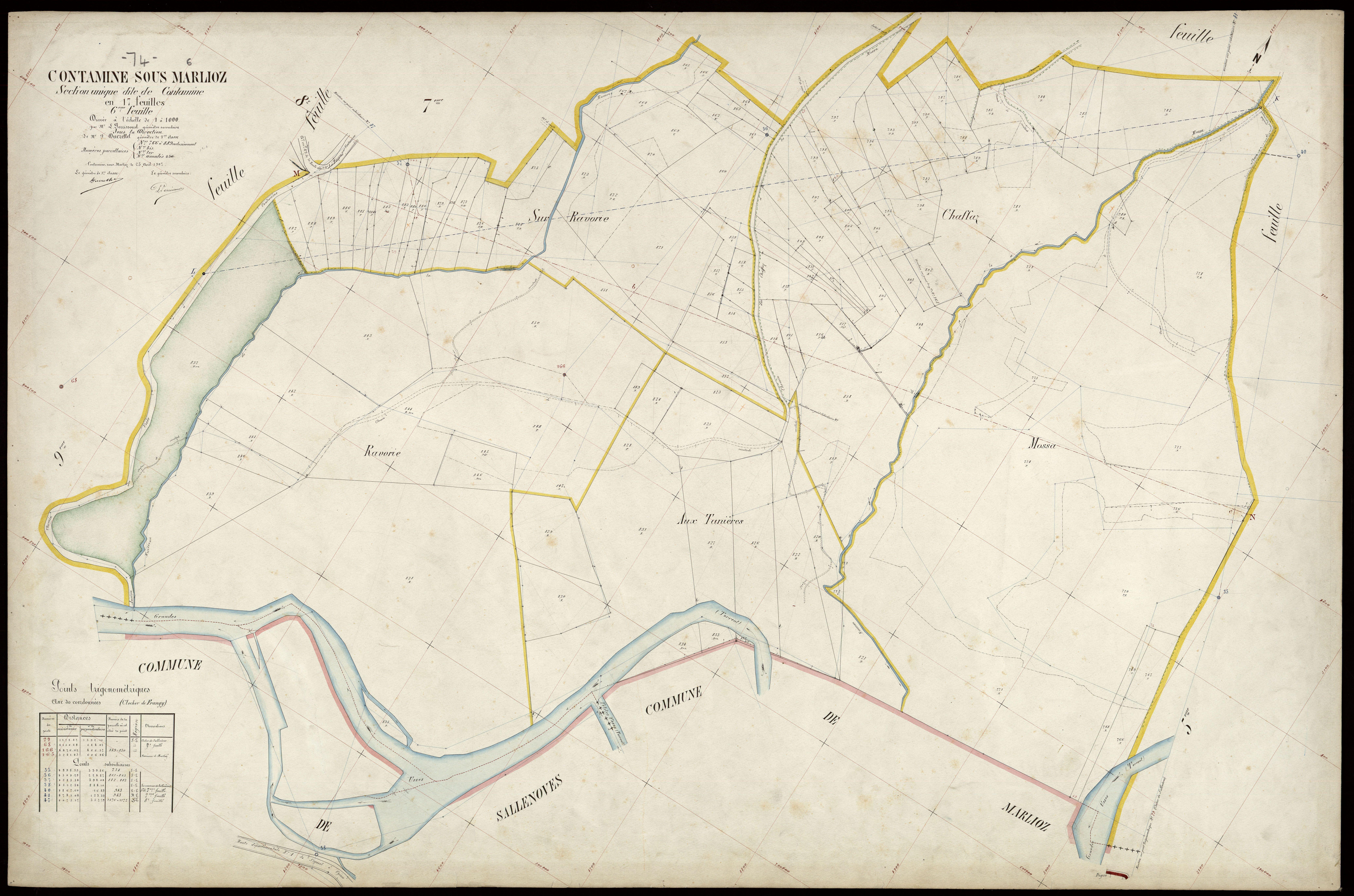 3 P 3 3791 - Feuille n° 7, parcelles n° 890 à 999 - 25 avril 1907