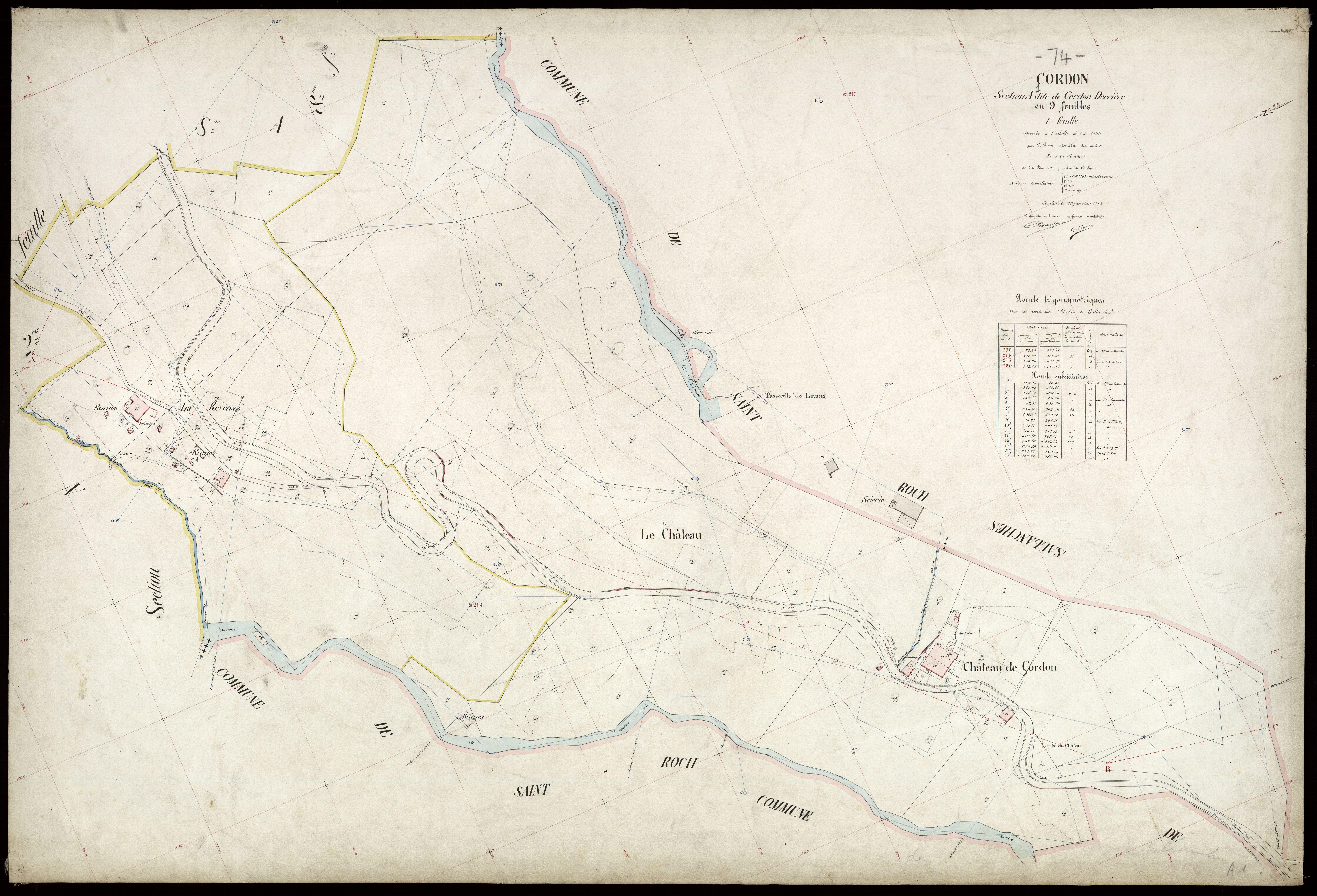 3 P 3 3880 - Feuille n° 2, parcelles n° 108 à 370 - 20 janvier 1912