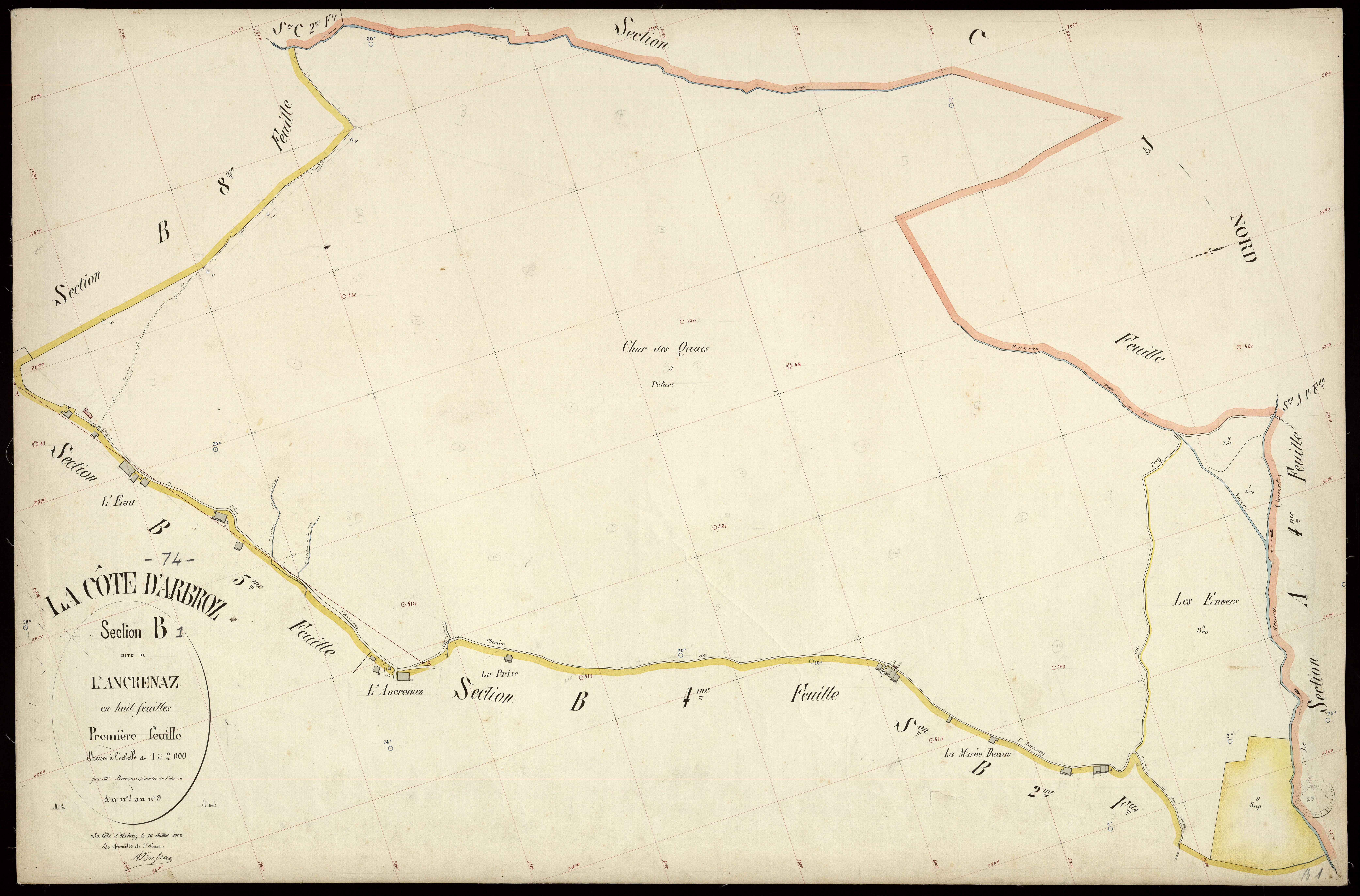 3 P 3 3937 - Feuille n° 2, parcelles n° 10 à 428 - 16 juillet 1902