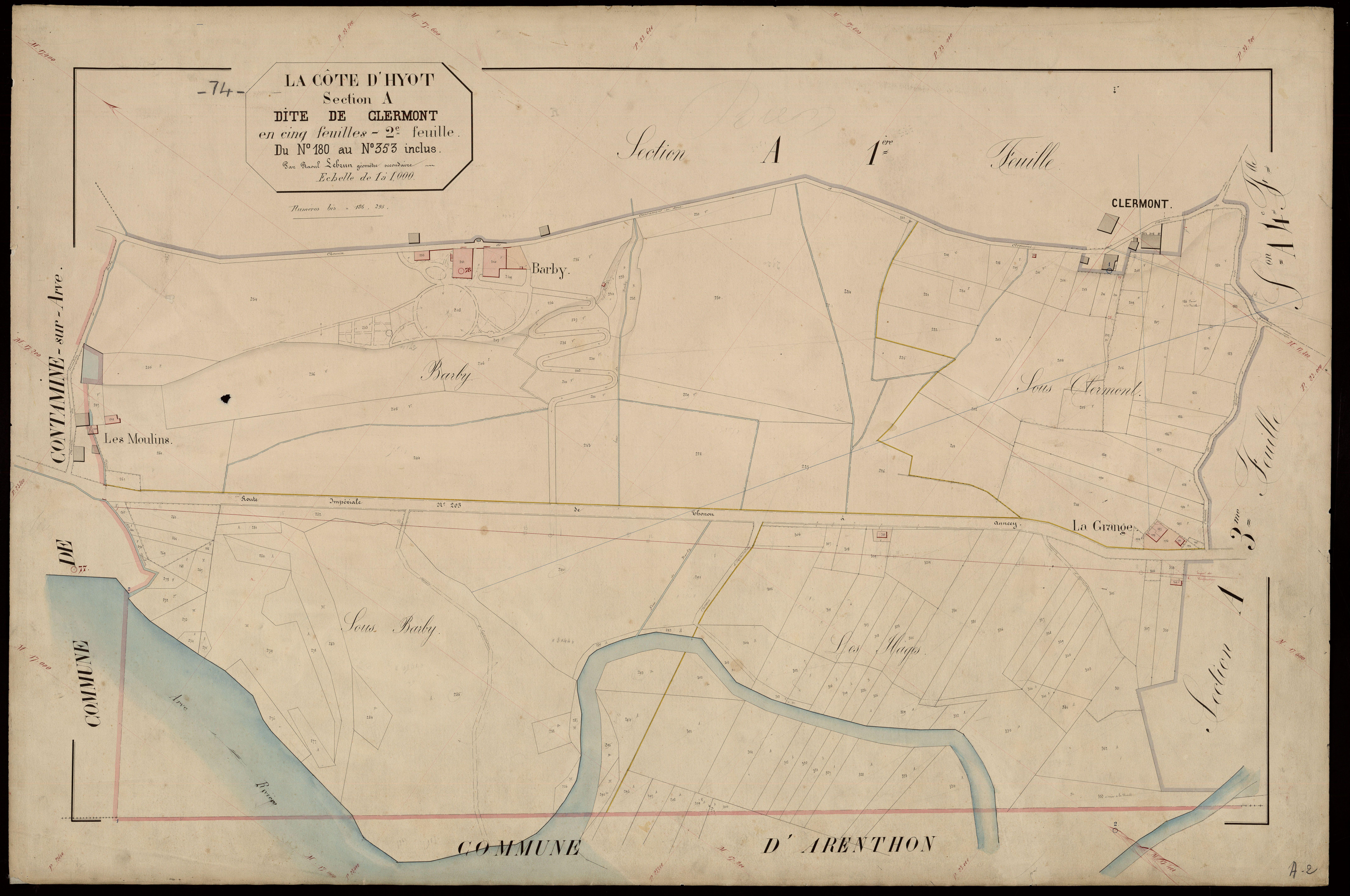 3 P 3 3949 - Feuille n° 3, parcelles n° 34 à 3 -