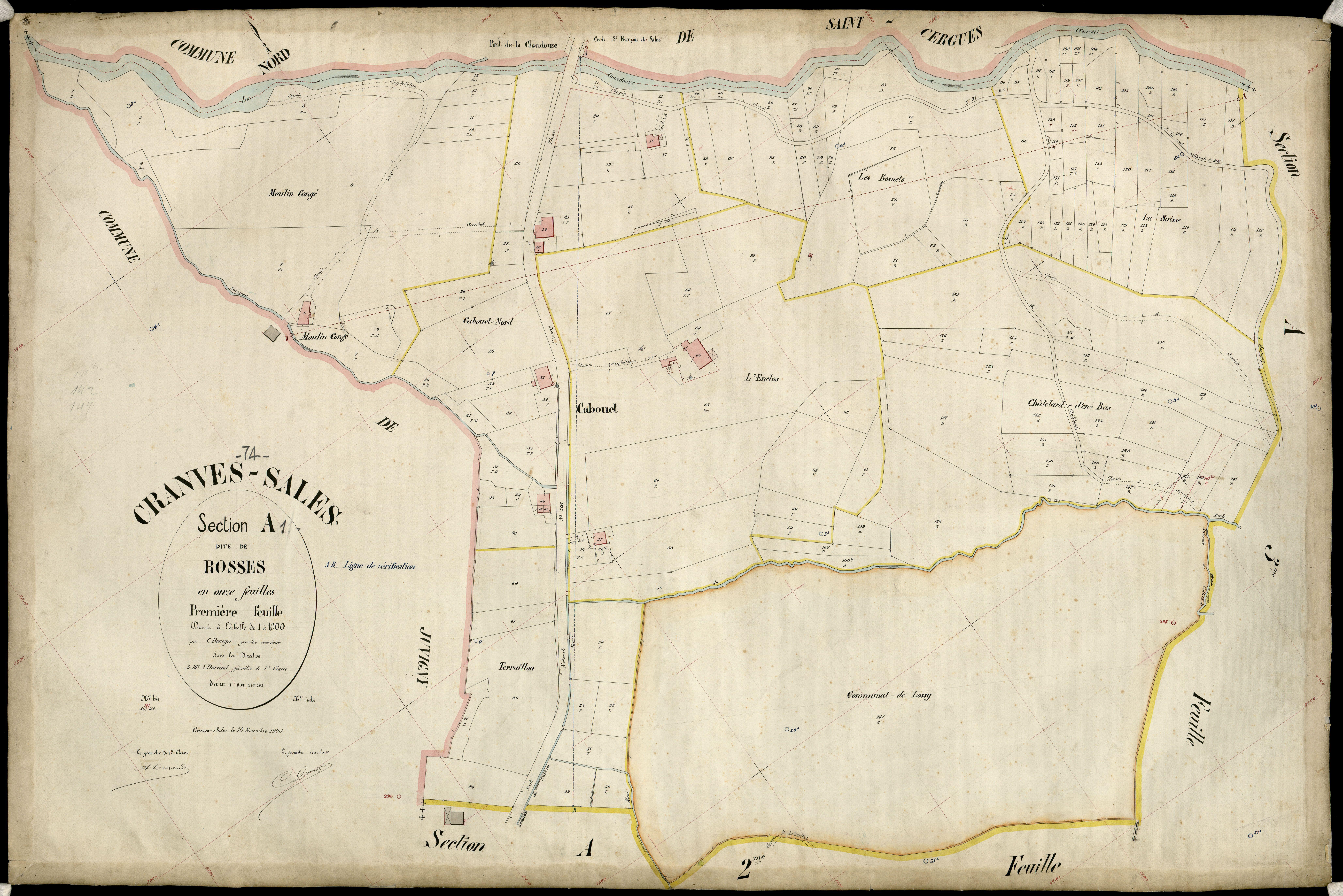 3 P 3 3964 - Feuille n° 2, parcelles n° 162 à 378 - 10 novembre 1900