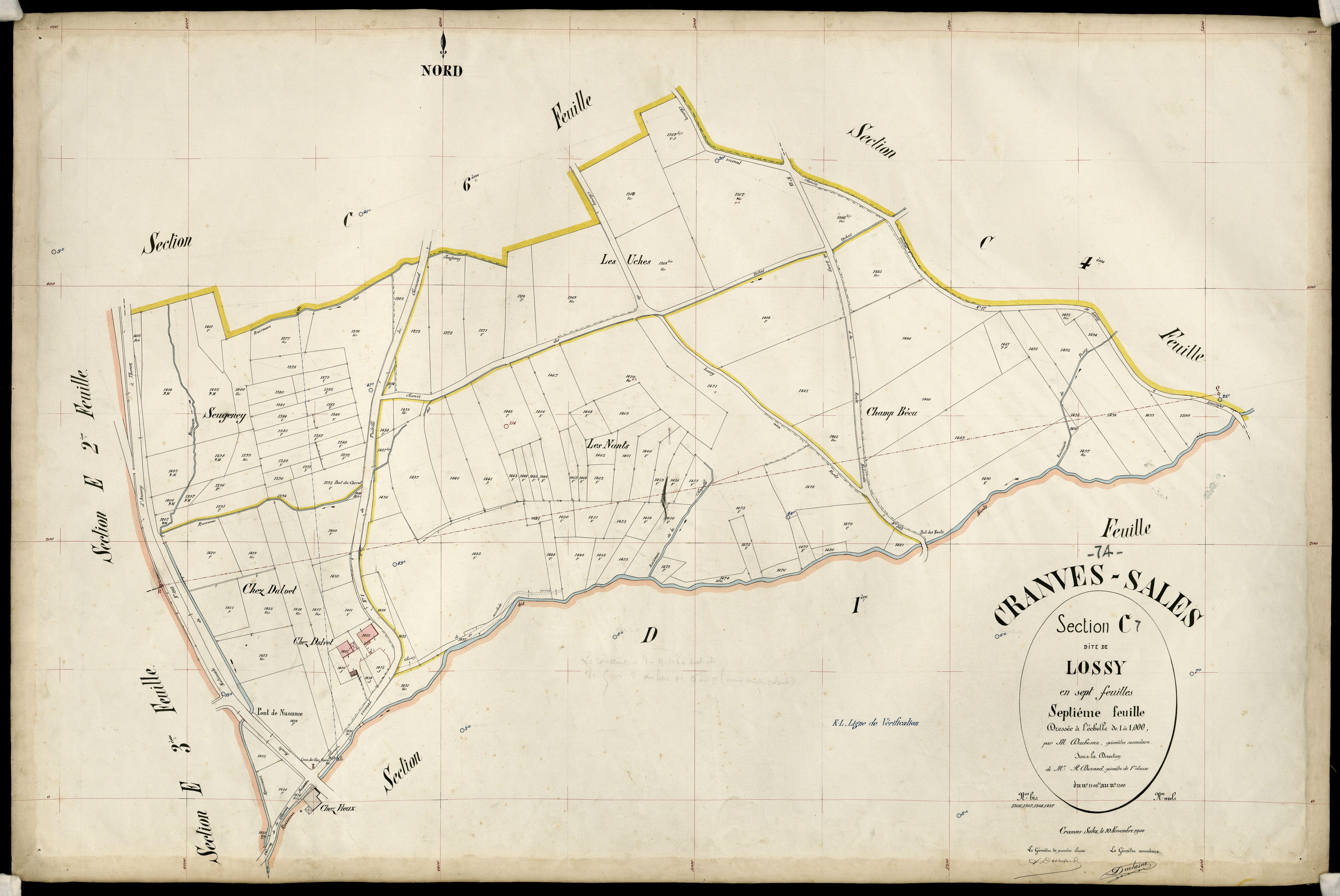 Section D : La Bergue - 1900