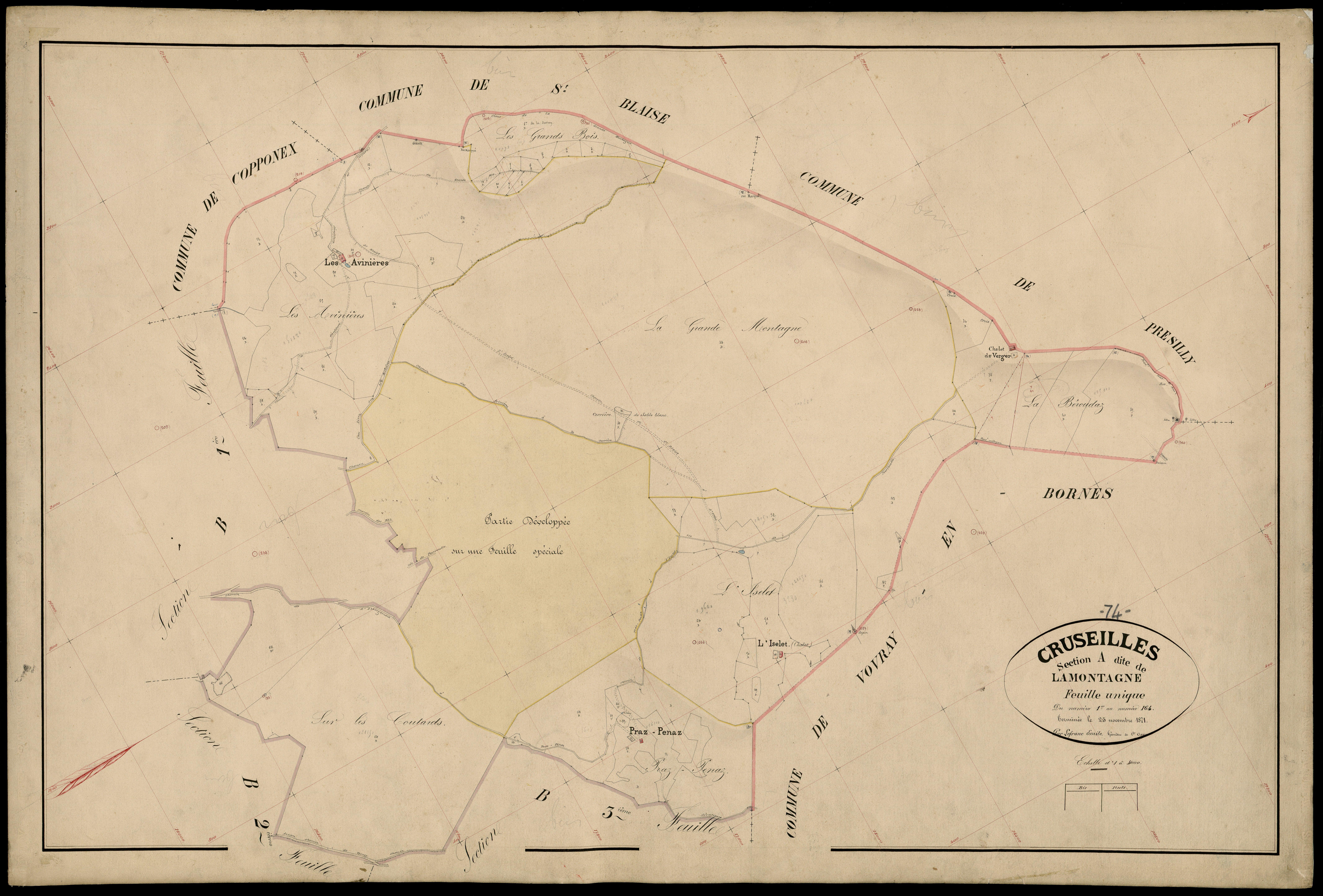 3 P 3 4015 - , parcelles n° 67 à 164 -