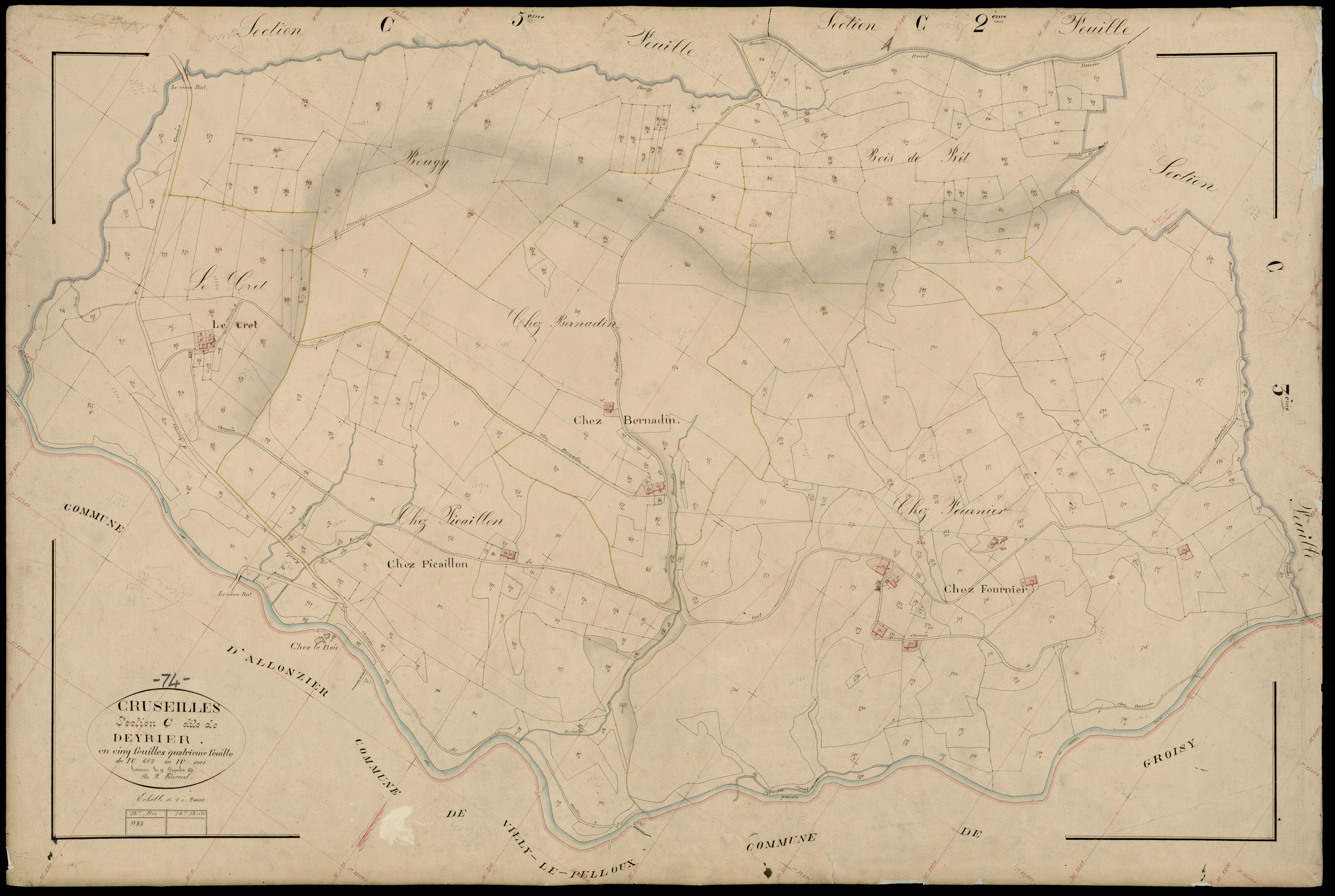 3 P 3 4027 - Feuille n° , parcelles n° 1002 à 1228 -