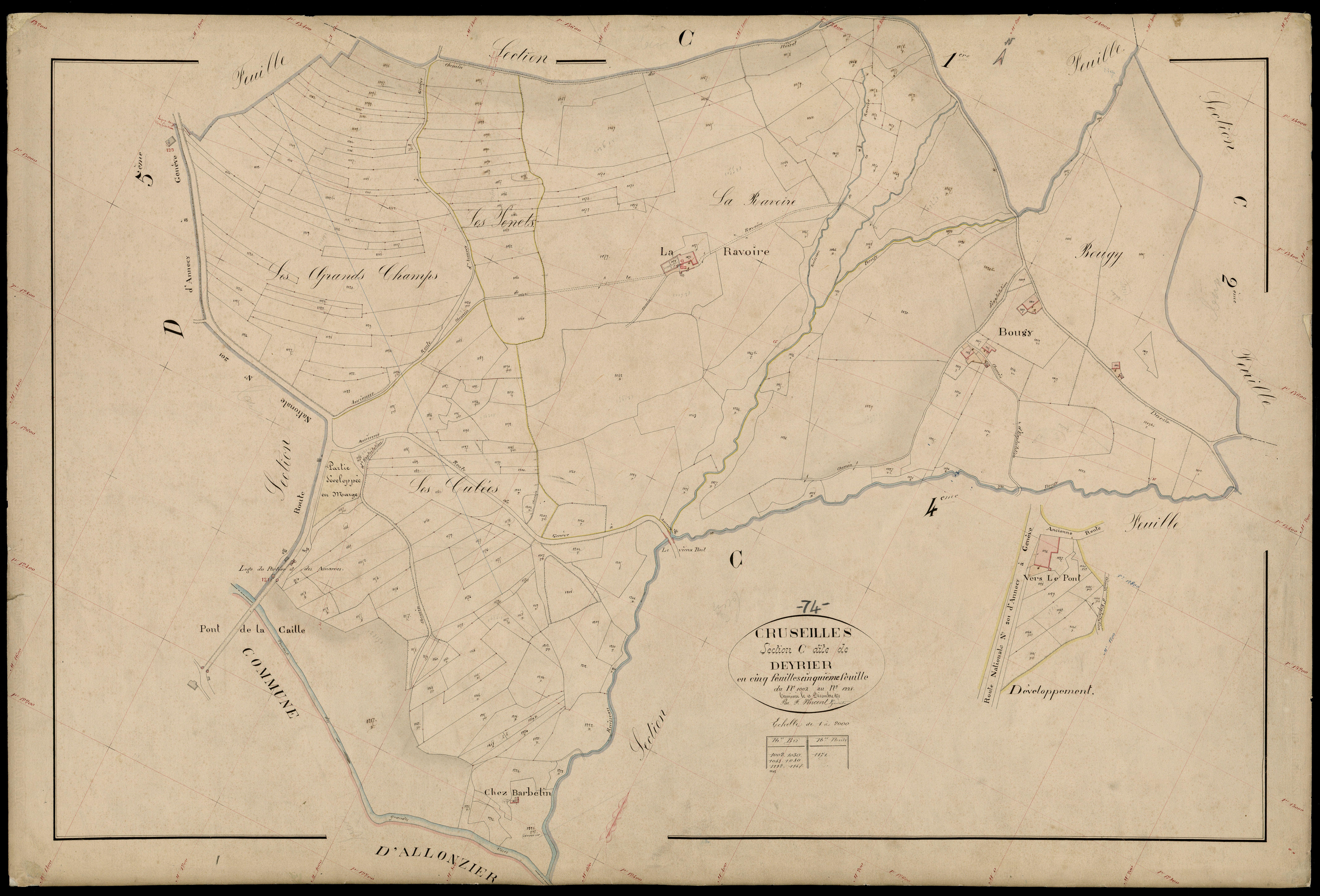 Section D : le Bourg - 1871