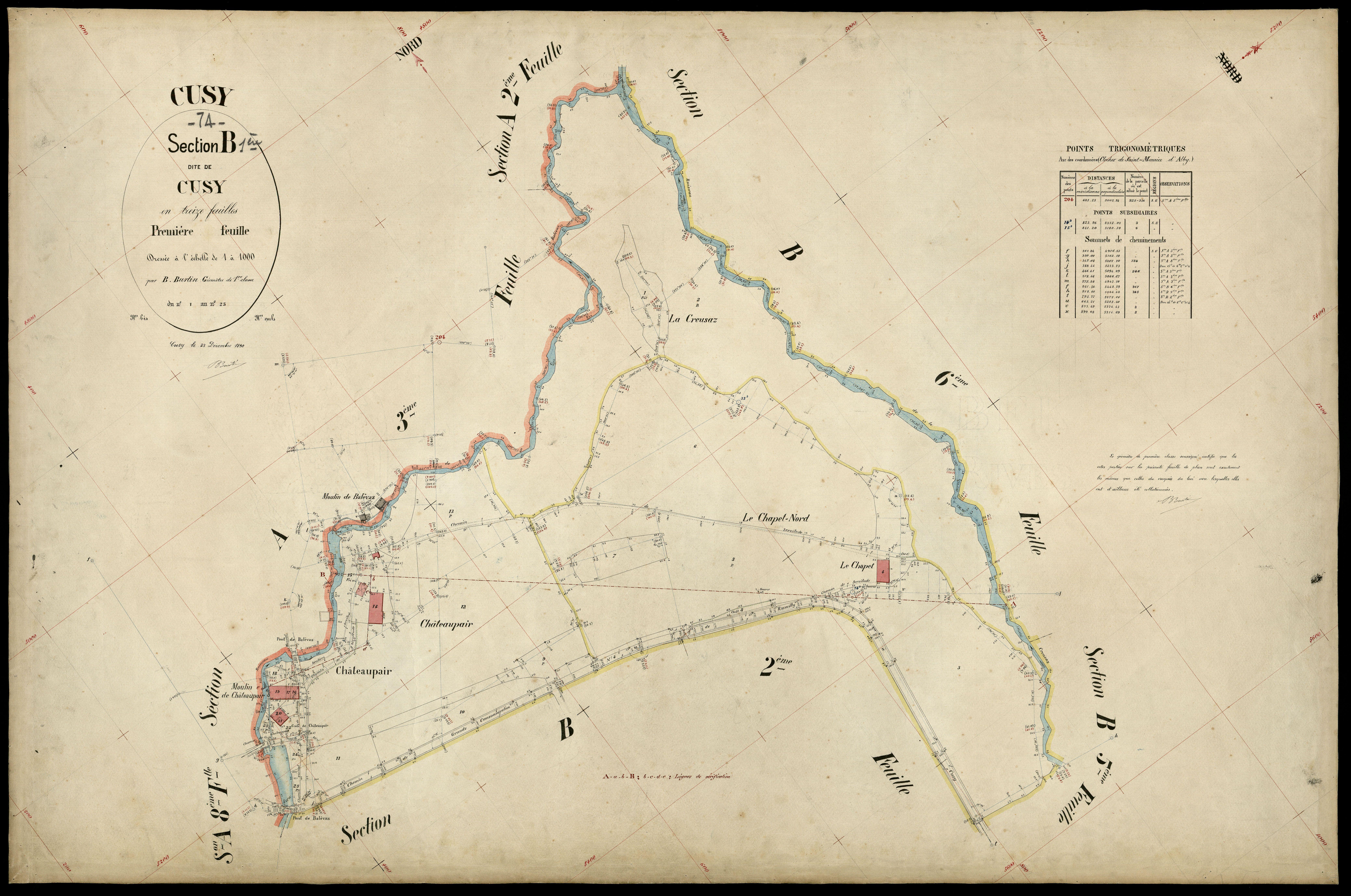 3 P 3 4048 - Feuille n° 2, parcelles n° 26 à 140 - 23 décembre 1890