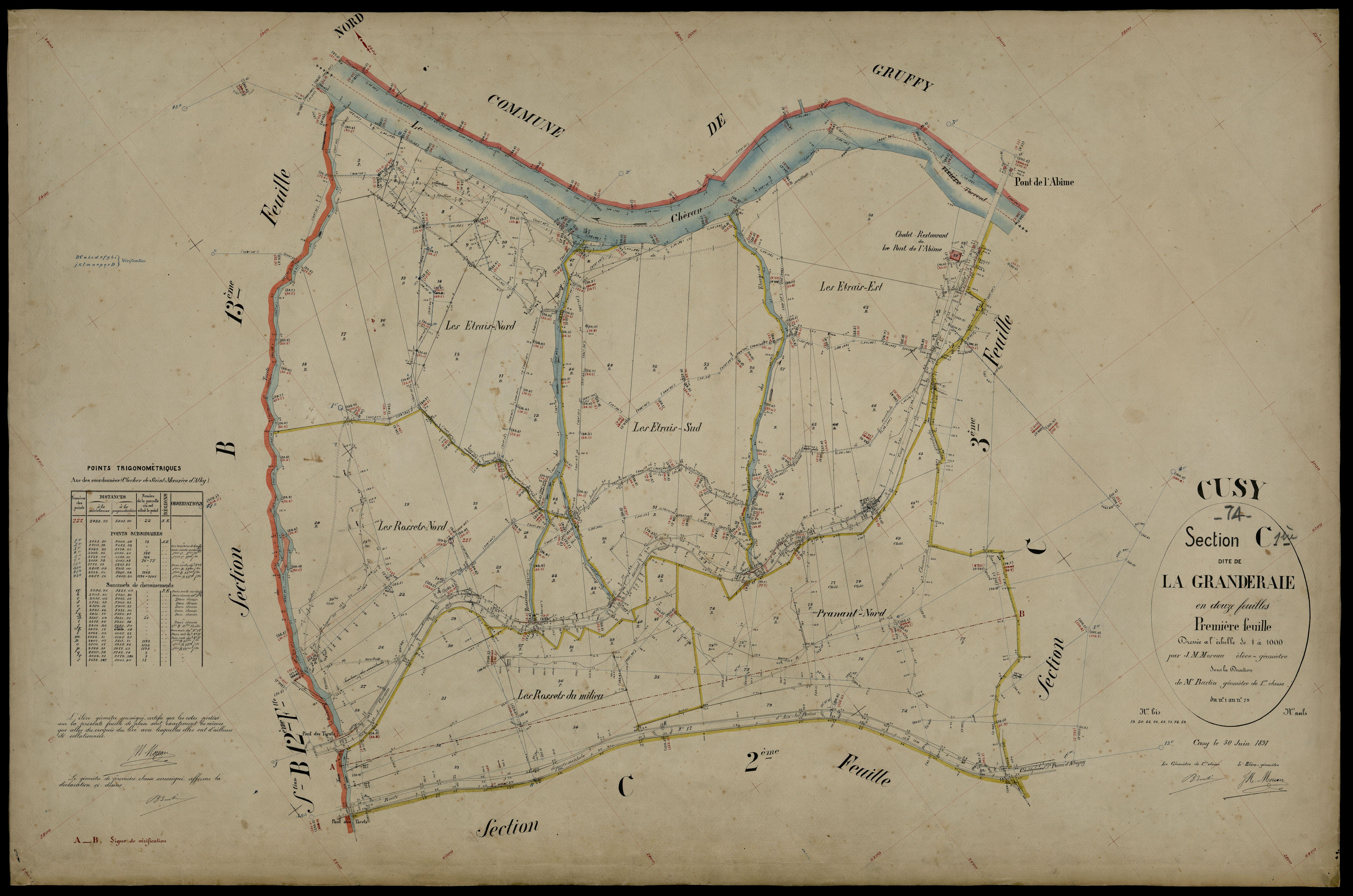 3 P 3 4061 - Feuille n° 2, parcelles n° 80 à 132 - 30 juin 1891